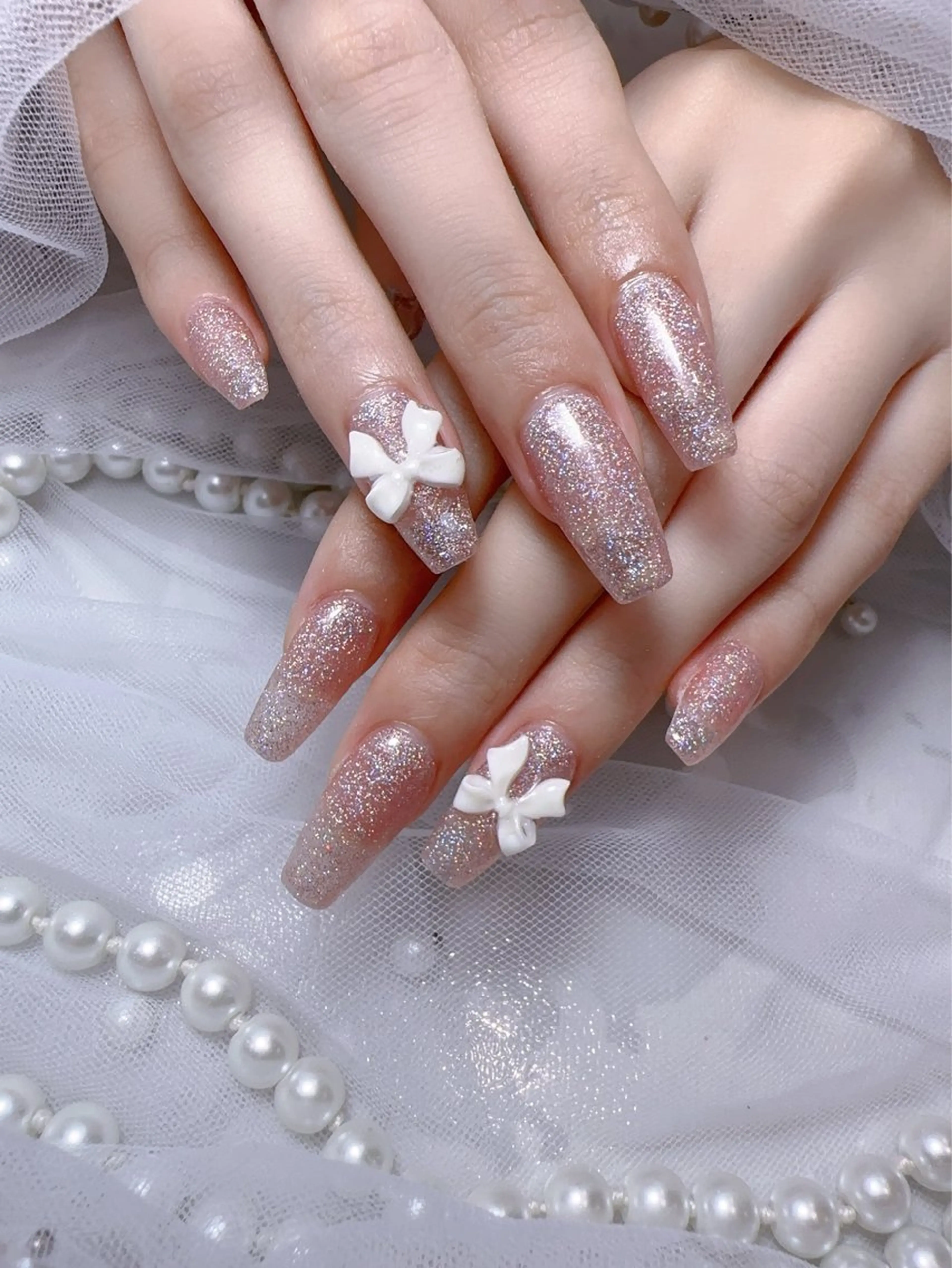 ネイル アートネイル フラッシュネイル フレンチネイル ジェルネイル ガラスフレンチ ハンドネイル You&Me Miyuのネイルデザイン