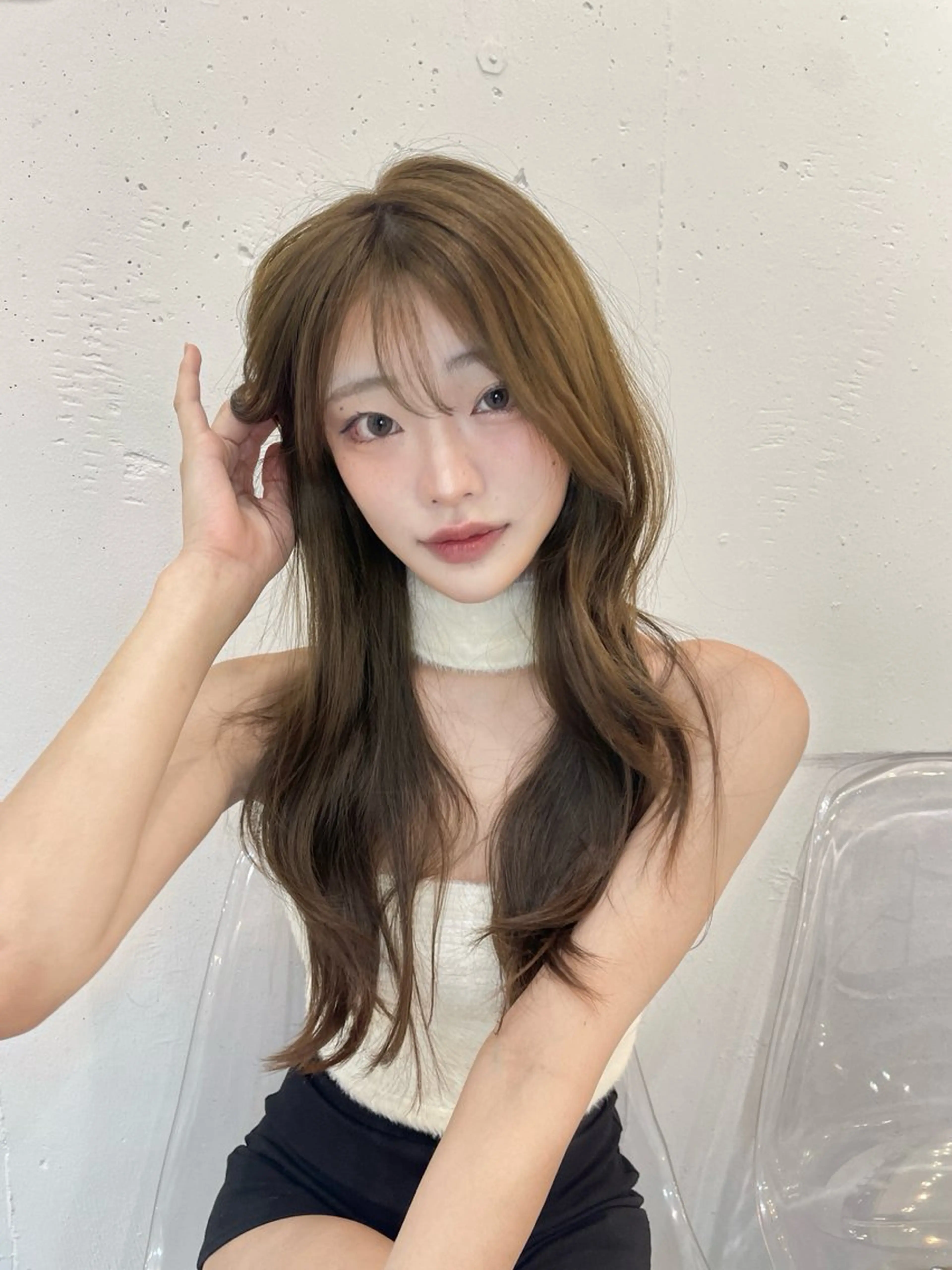 ロング カラー RIN🩶レイヤー /ハッシュカットのヘアスタイル