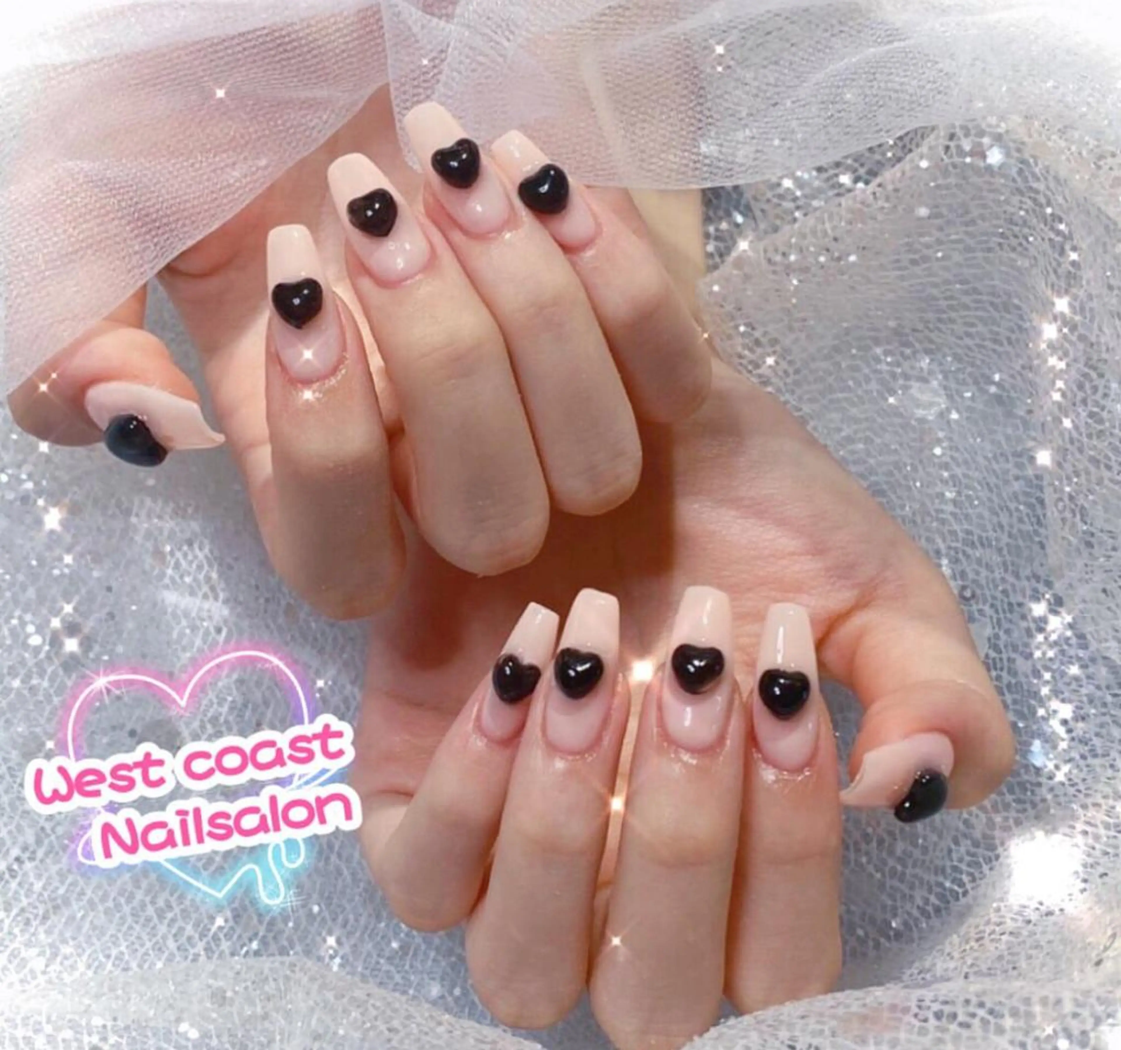 ネイル キラキラネイル 韓国ネイル 夏ネイル ワンホンネイル ホワイト ハンドネイル Hi_nails \ パラジェル取扱店のその他イメージ