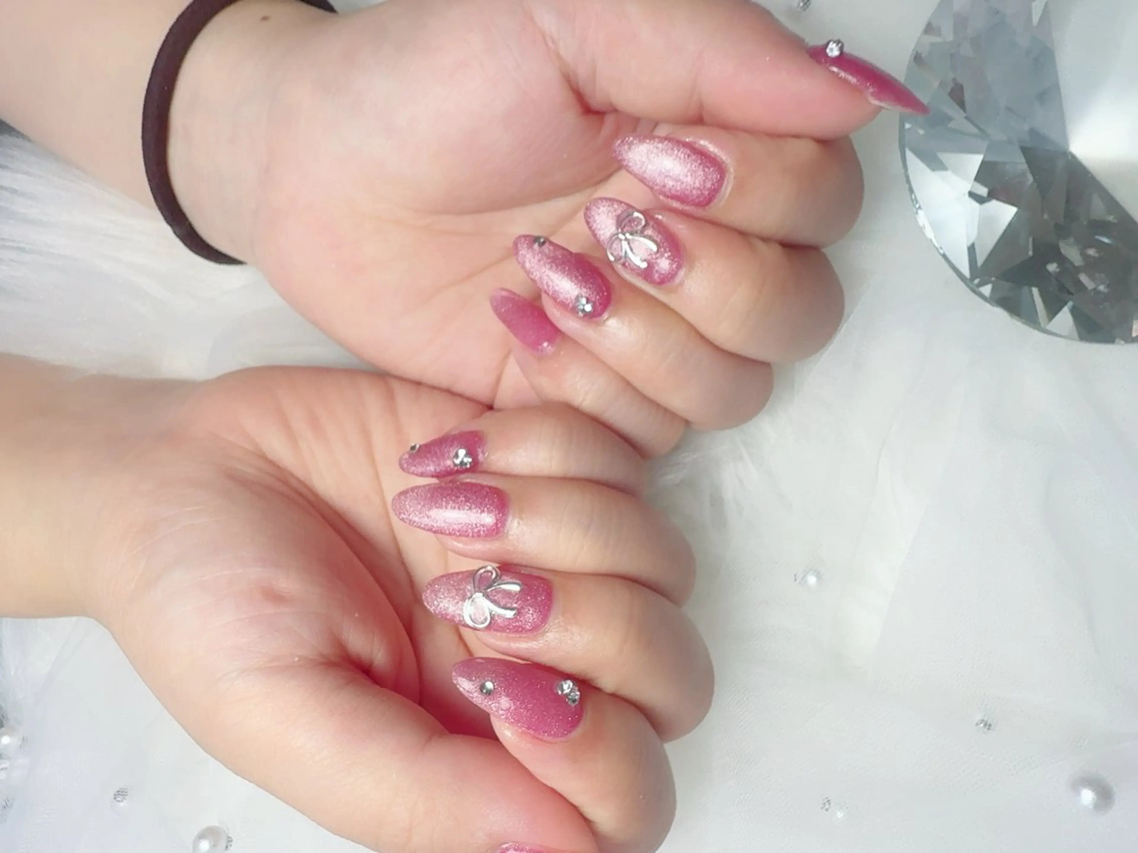 ネイル マグネットネイル ピンク CERINE Nail✮のネイルデザイン