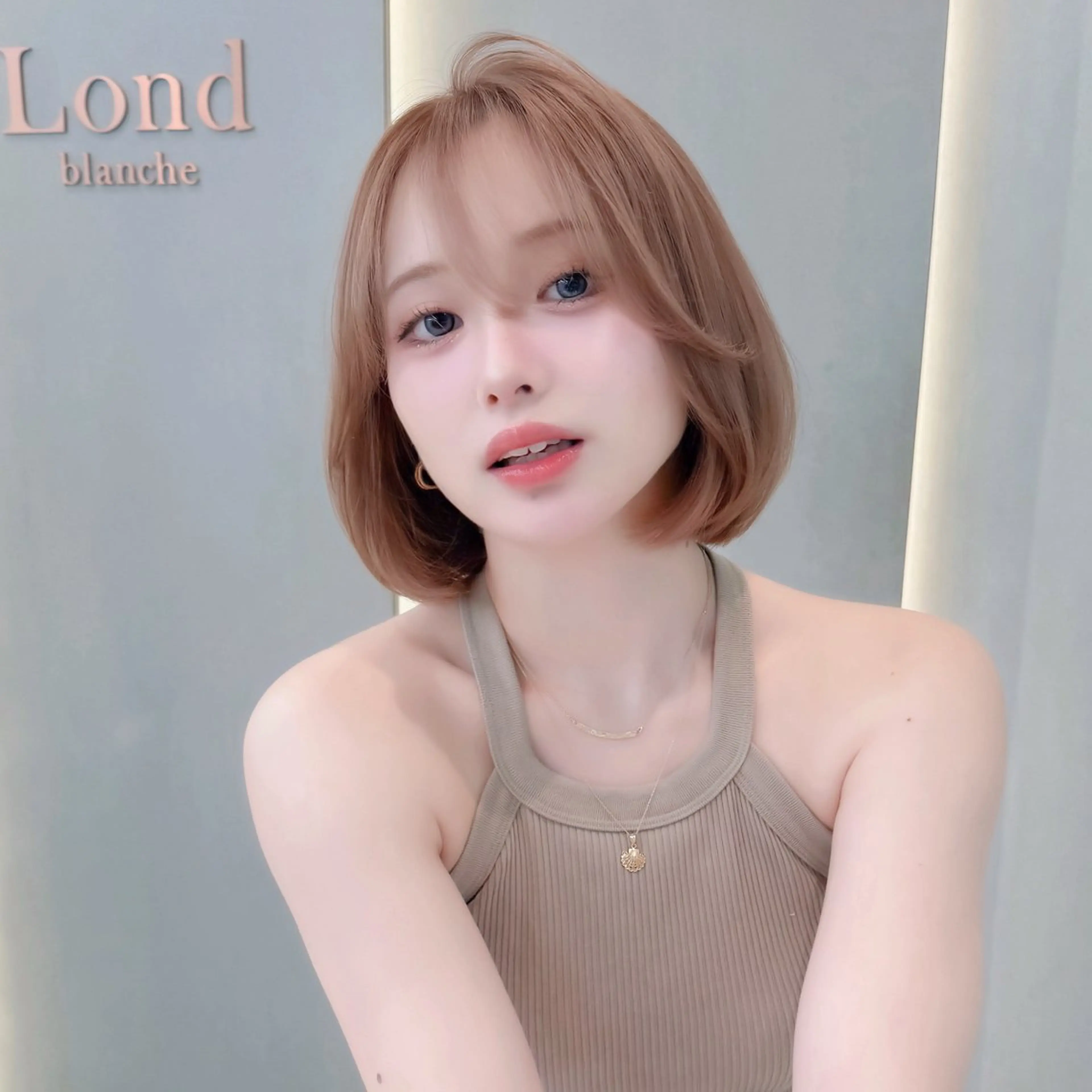 ショート カット ヘアカラー トリートメント ボブ韓国風レイヤー 髪質改善/畠中ケントのヘアスタイル