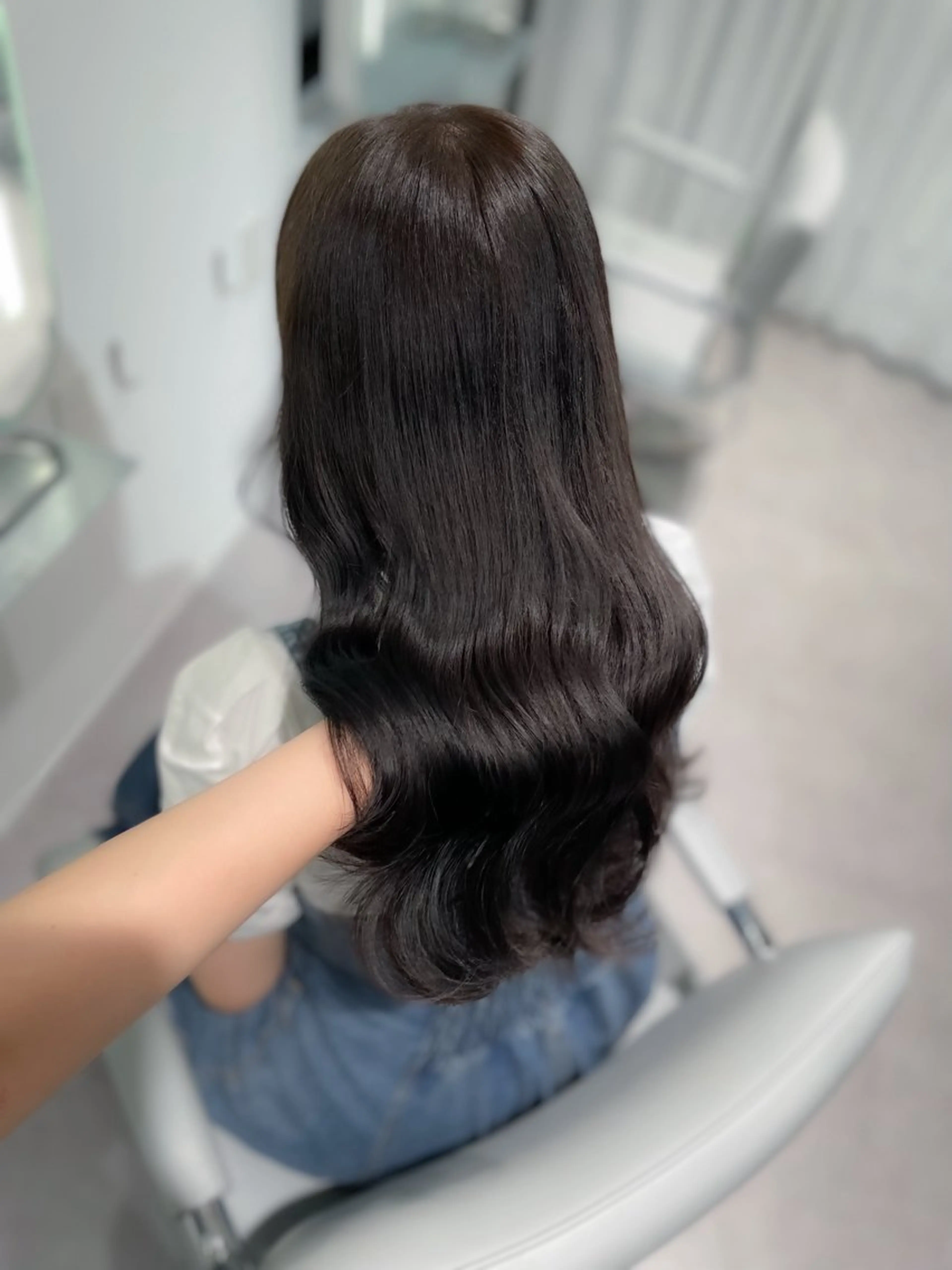 セミロング ヘアカラー トリートメント 透明感たっぷり柔らか 可愛いStyle杏琉のヘアスタイル