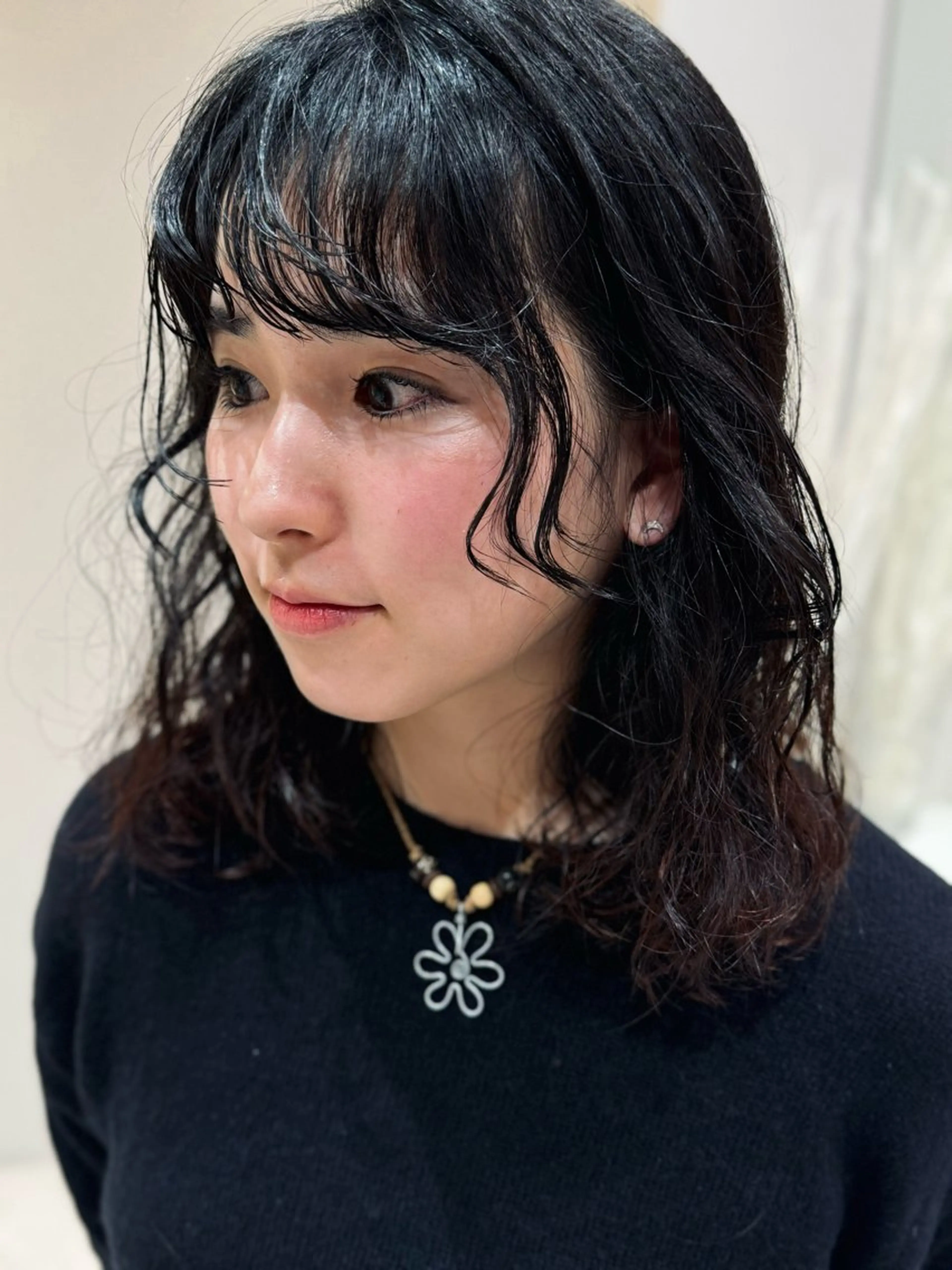 セミロング カット ヘアカラー パーマ 🩵縮毛矯正・ボブ 岩原朋也🩵のヘアスタイル