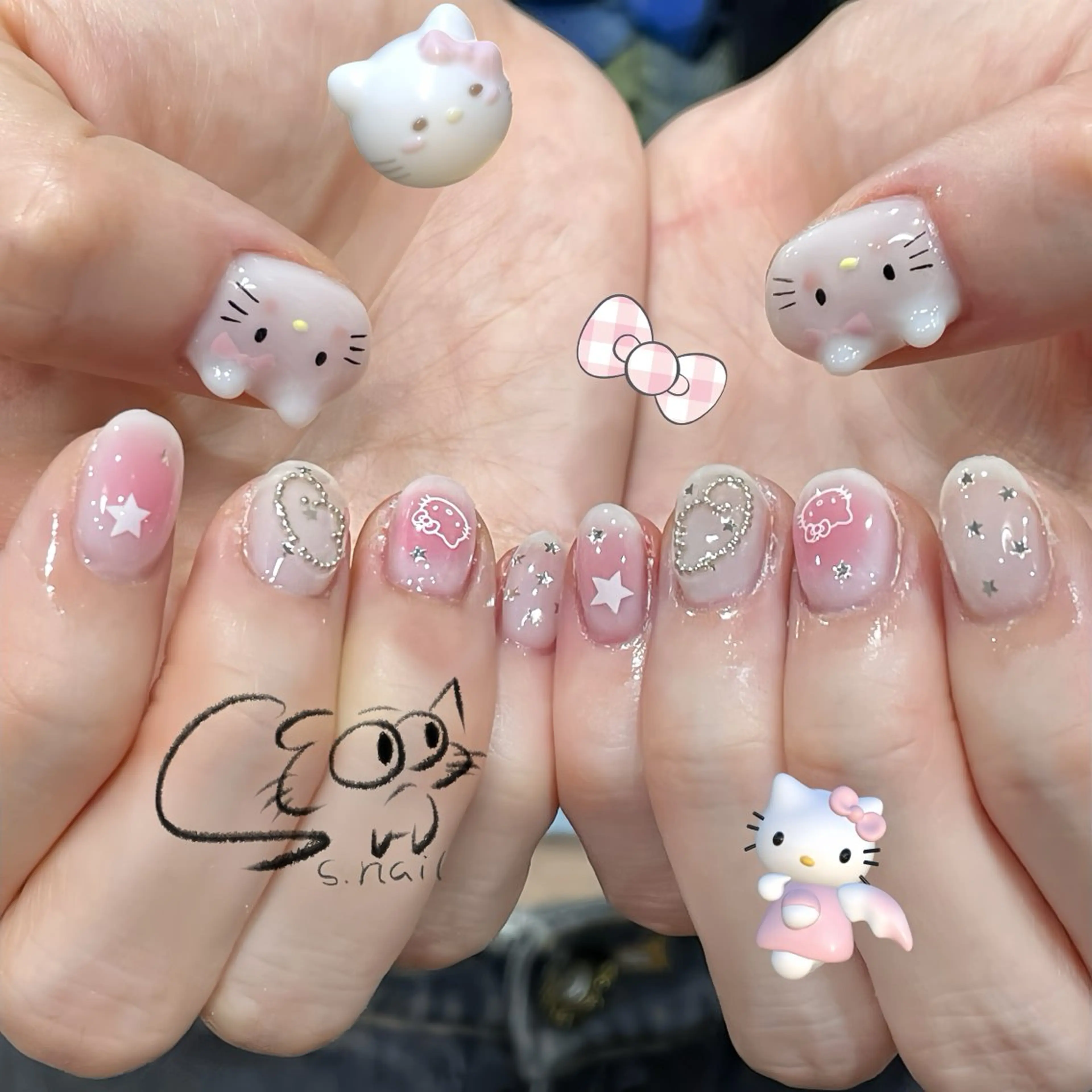 ネイル アートネイル チークネイル フレンチネイル グラデーション マグネットネイル ハンドネイル S.nail所属・S.nail _のネイルデザイン