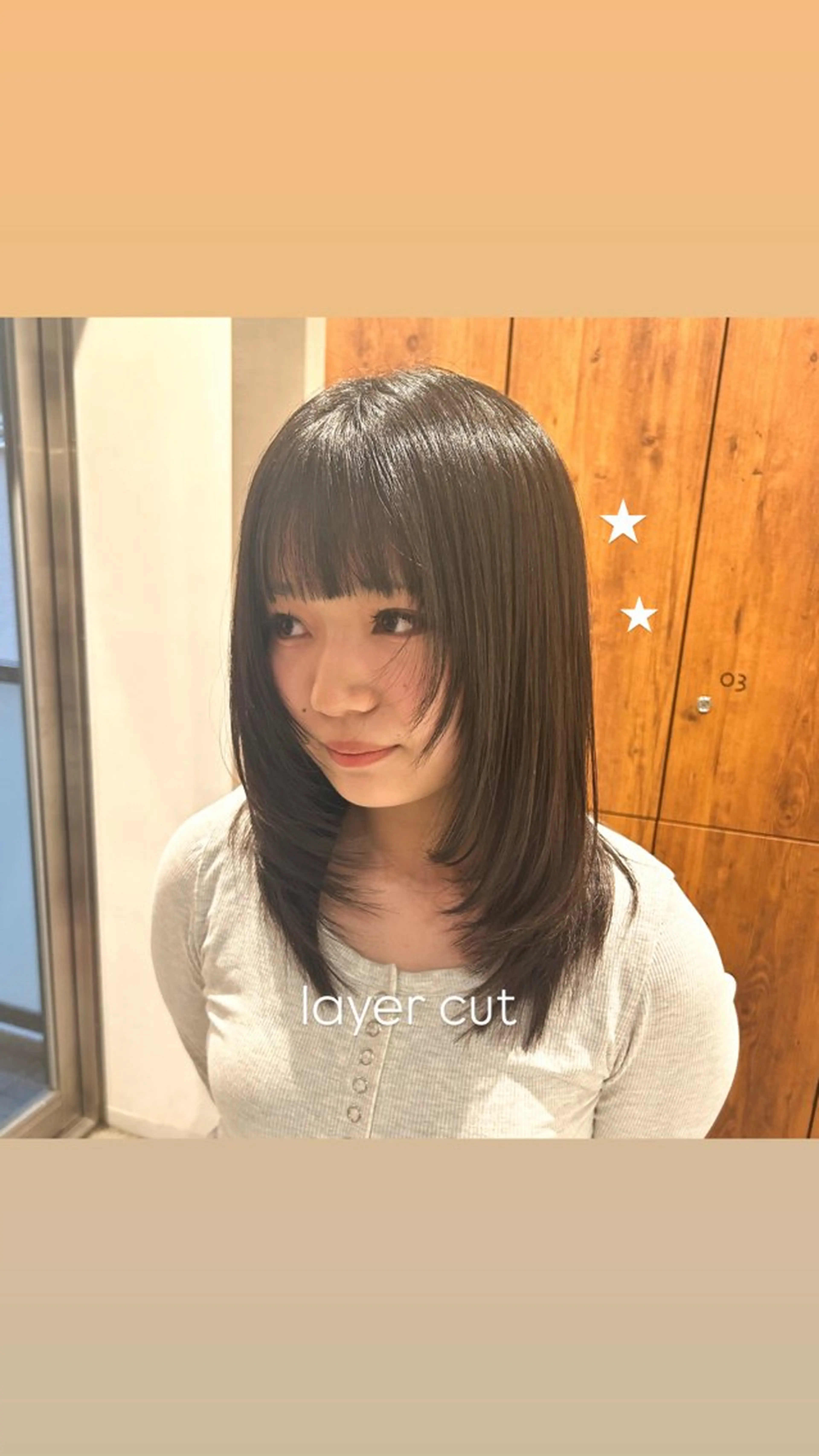 ミディアム カット レイヤー🎀透明感 カラー|ワンホンのヘアスタイル