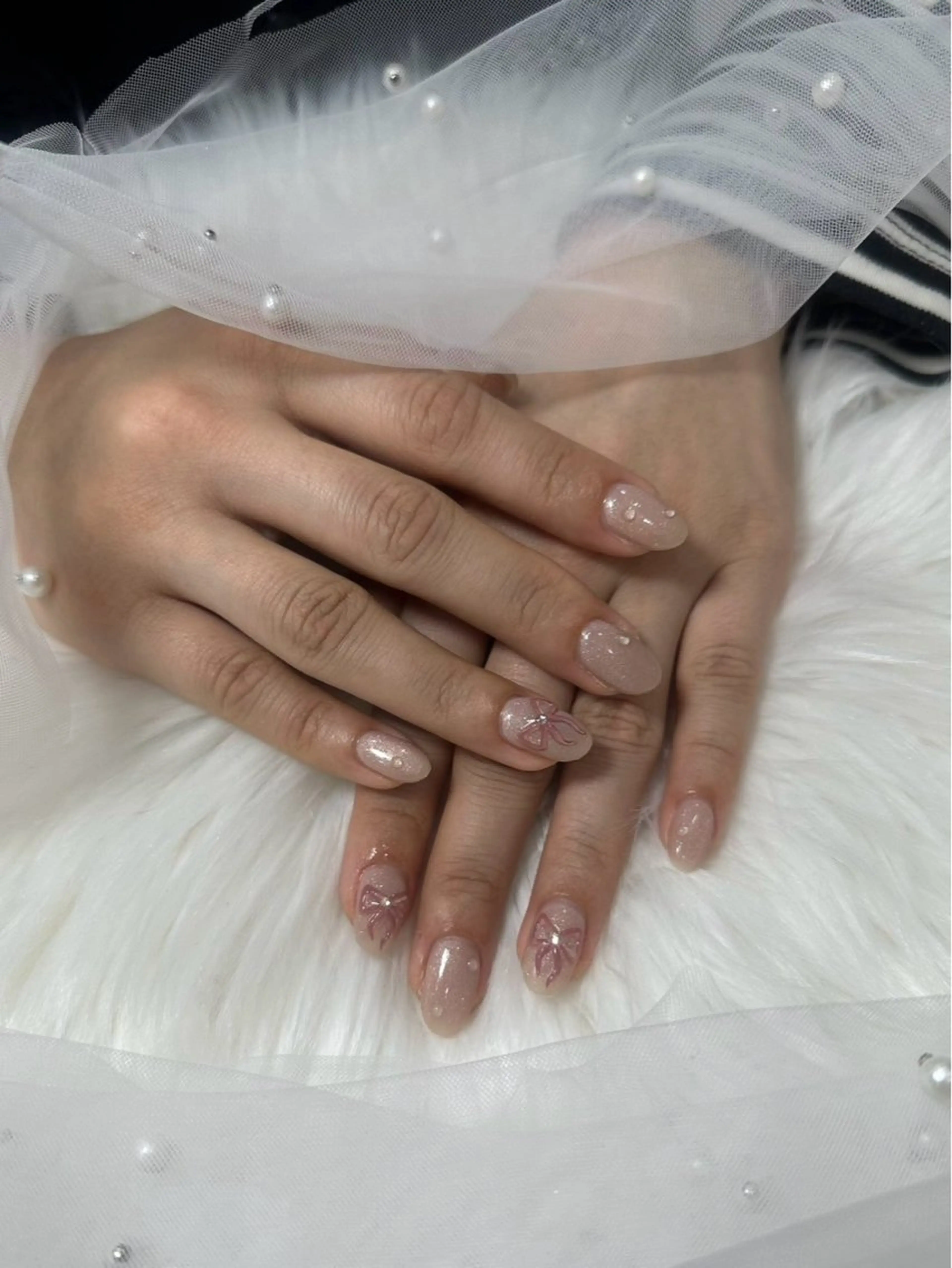 ネイル 長さ出し フットネイル ジェルネイル 韓国ネイル マグネットネイル #Amin所属・#Amin nail salonのネイルデザイン