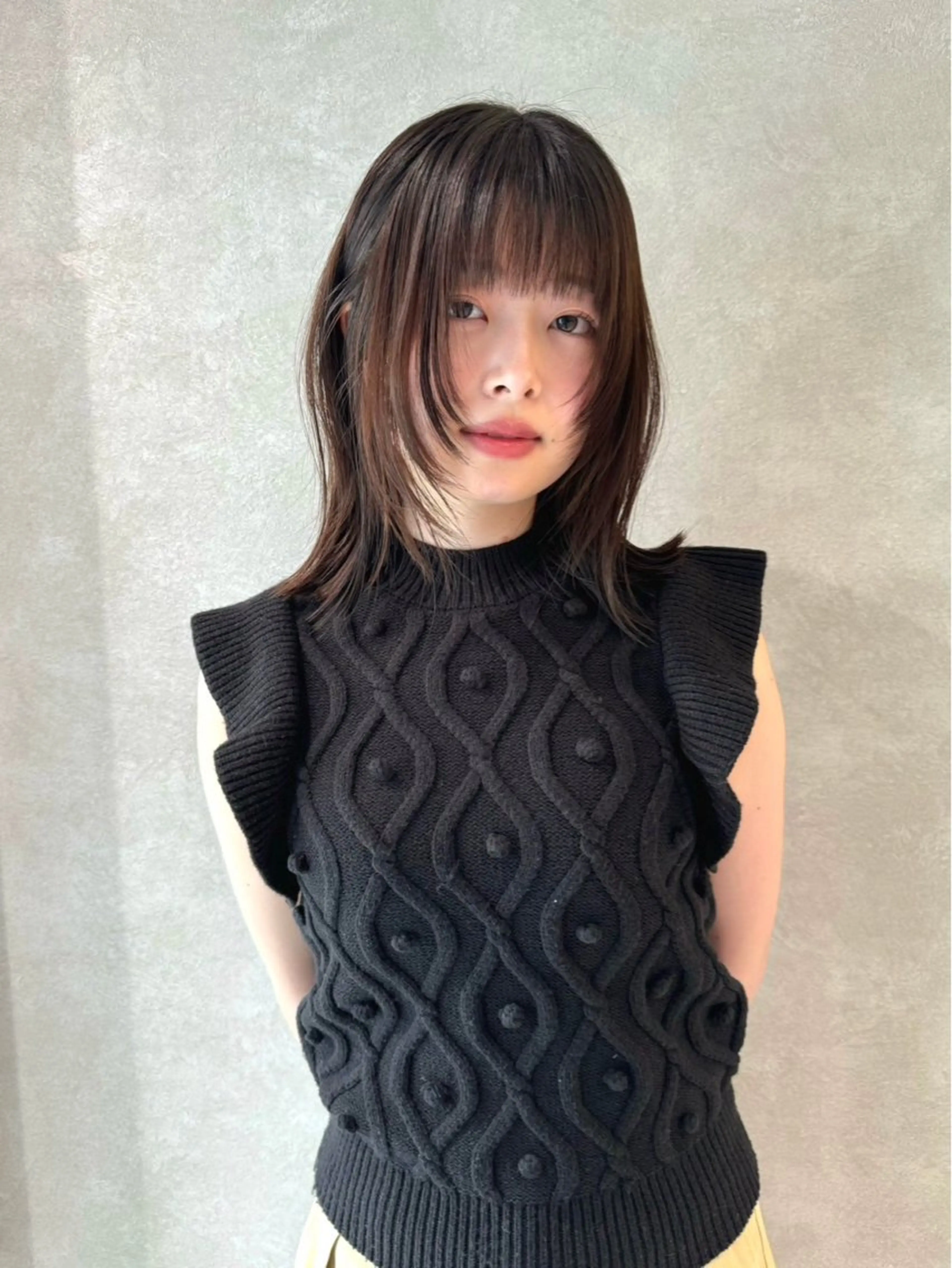 ミディアム カラー 韓国風ヘア レイヤーカット 韓国風艶カラー 🇰🇷🩶/REIのヘアスタイル