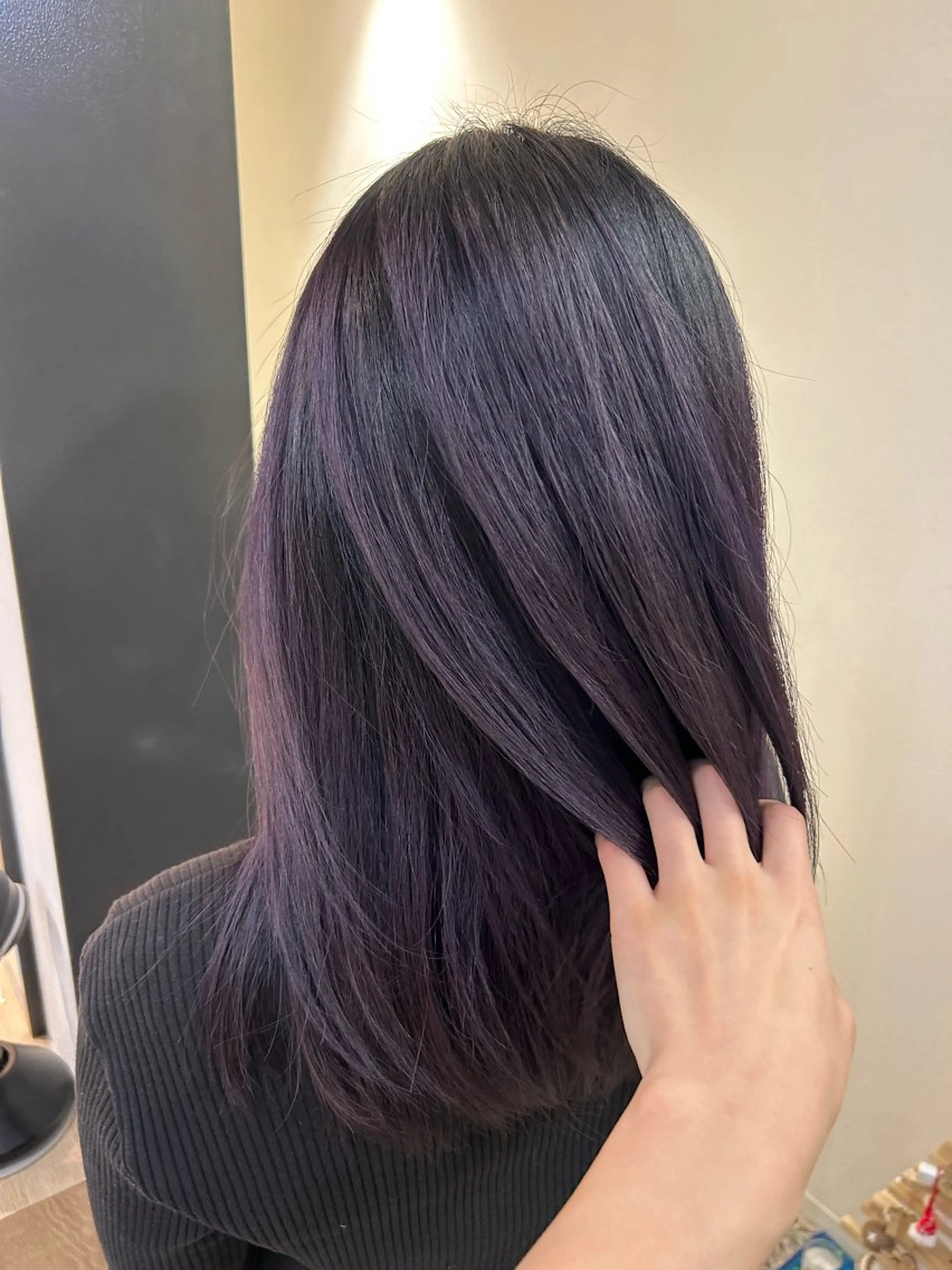 ロング カラー ブリーチ ディープラベンダー デザインカラー ラベンダーカラー カット ヘアカラー トリートメント hub hair レイヤー/透明感のヘアスタイル