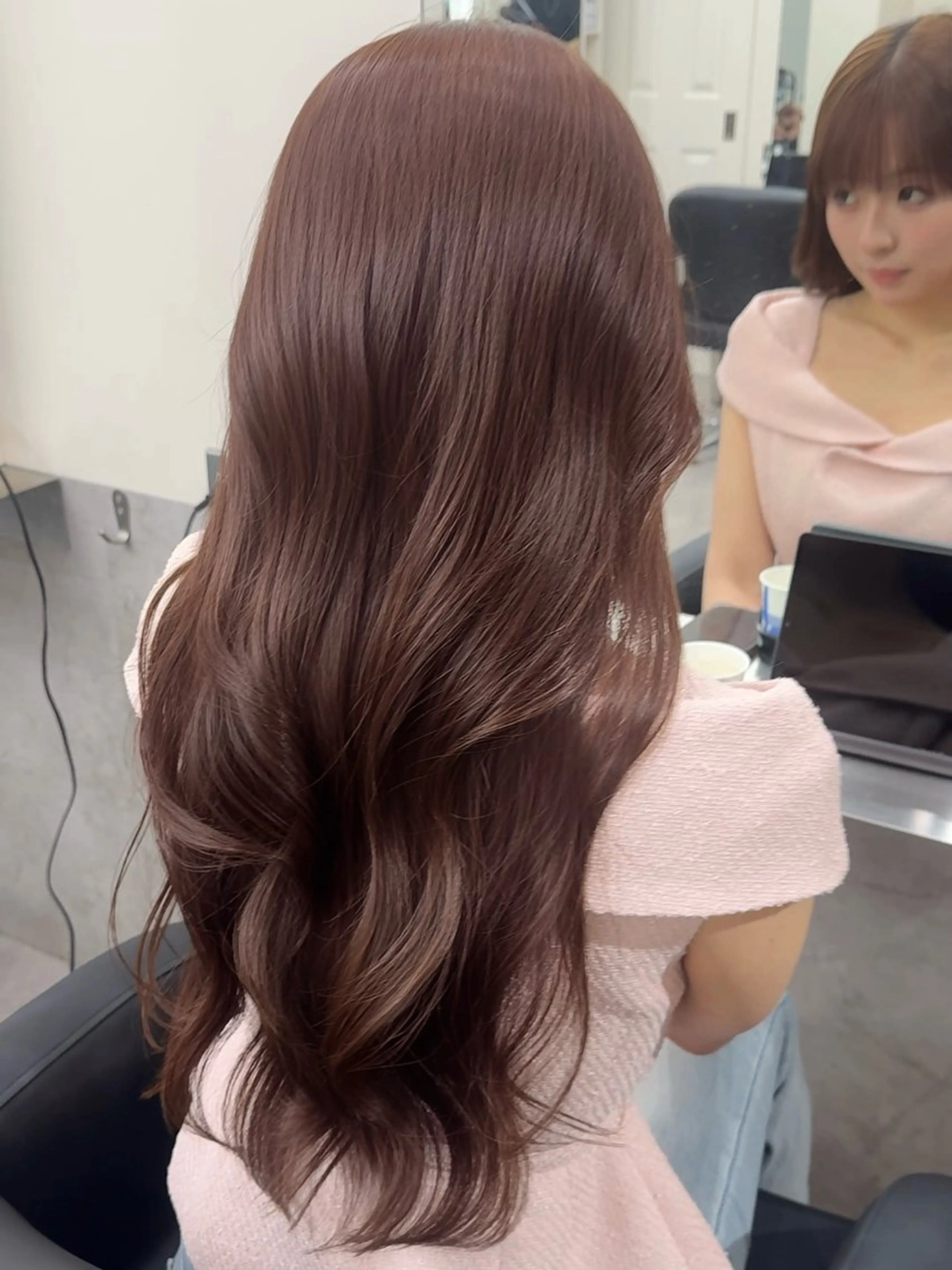 ロング カラー カット ヘアカラー トリートメント 🎀髪質改善×韓国レ イヤー×透明感/米田のヘアスタイル