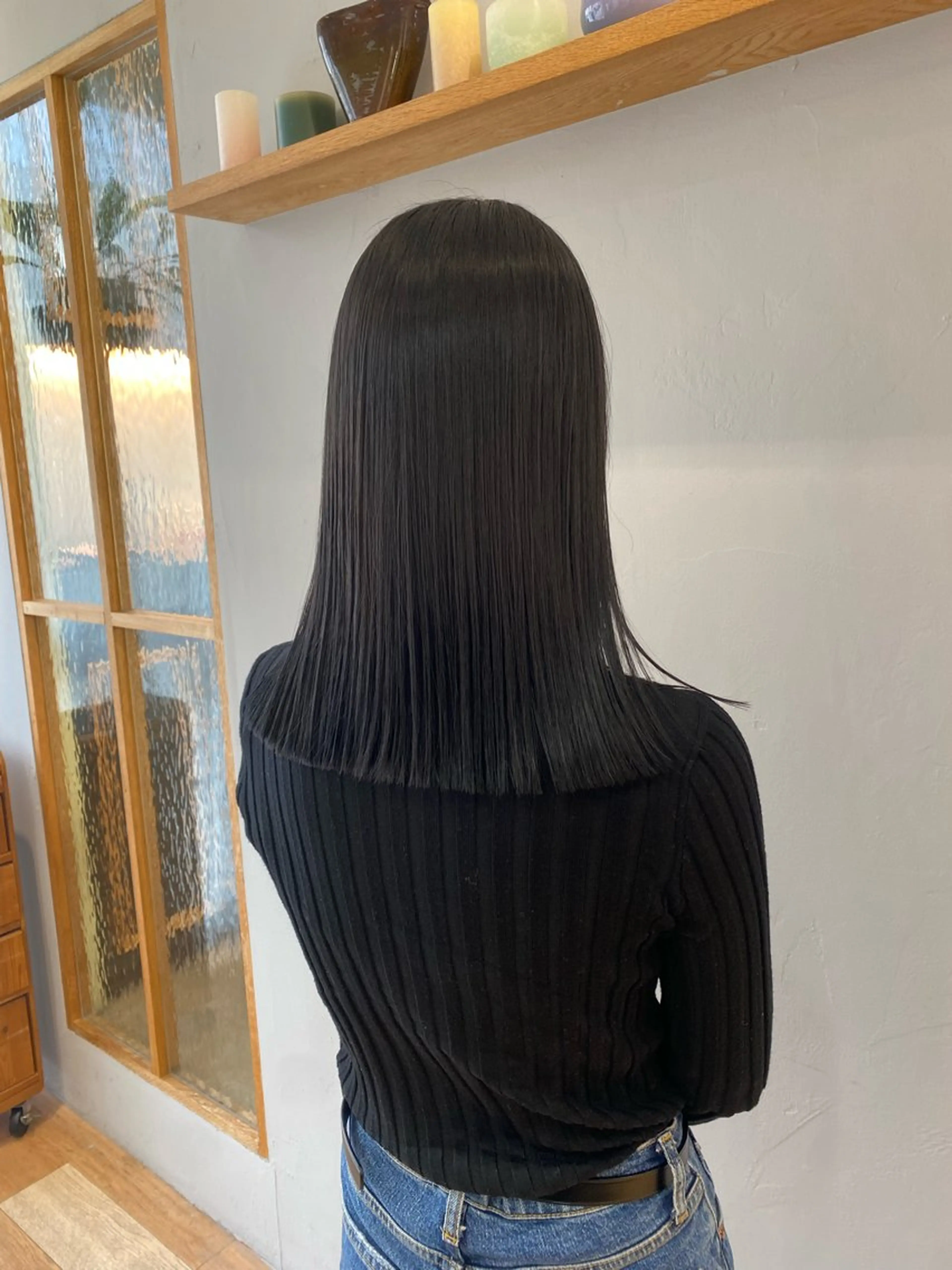 ロング カラー 黒髪 縮毛矯正 カット ヘアカラー 縮毛矯正 艶カラー 🤍🫧/makoのヘアスタイル