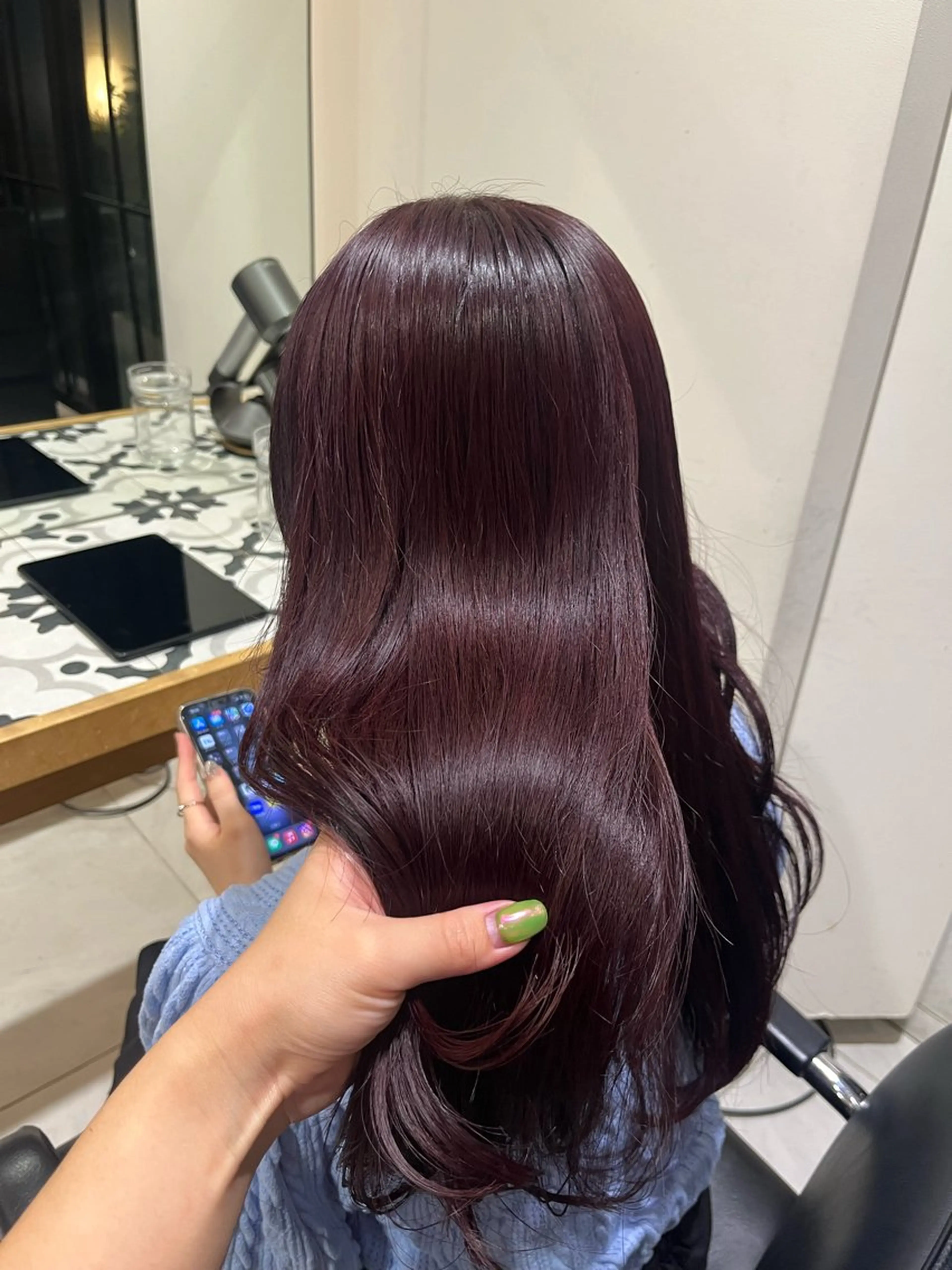 セミロング カラー ラベンダーカラー カット ヘアカラー トリートメント ナミ🩶暗髪/暖色 ❤️/透明感/縮毛のヘアスタイル