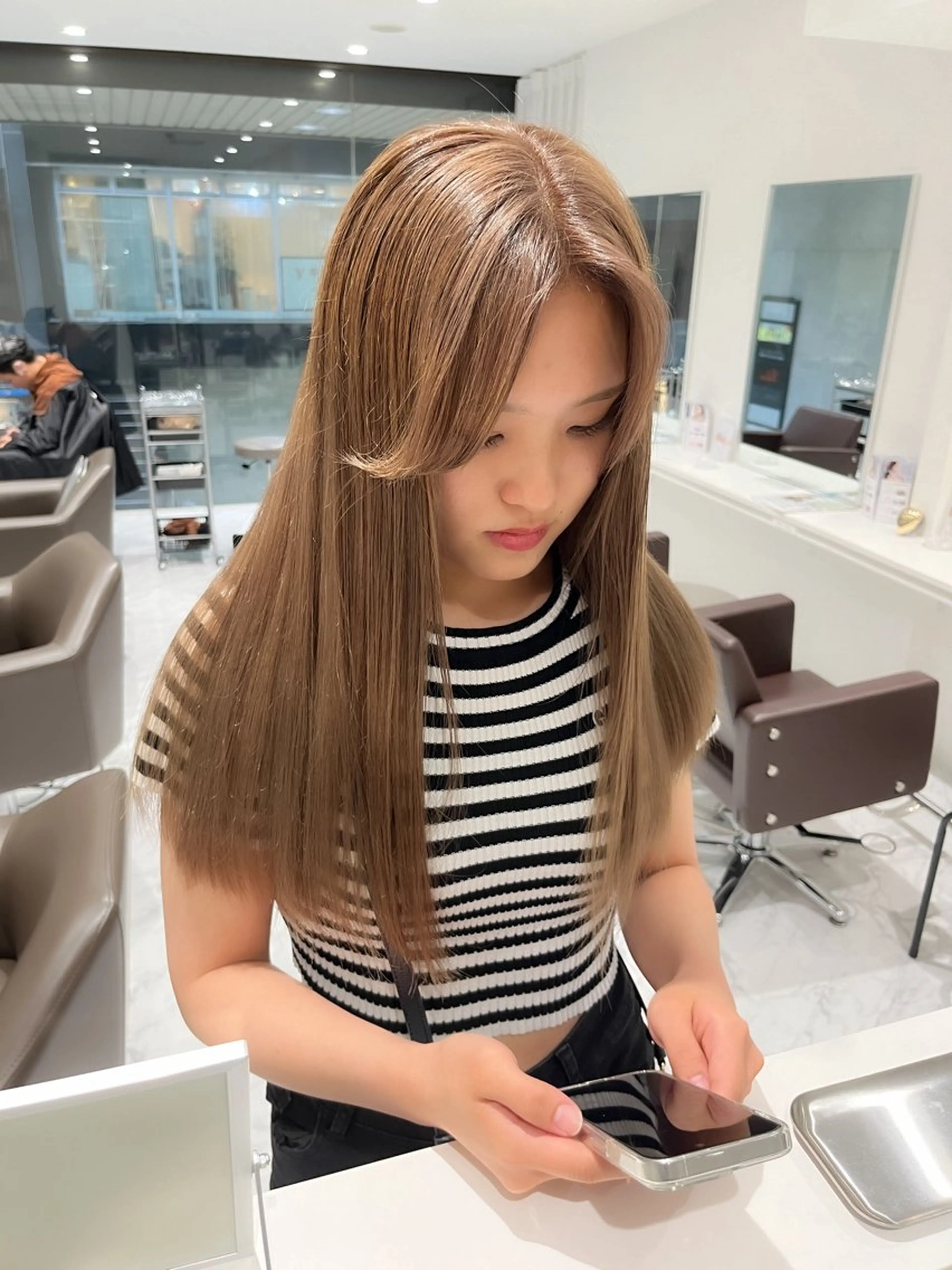 セミロング カラー ヘアカラー Grow by NYNY 坂本 理輝のヘアスタイル