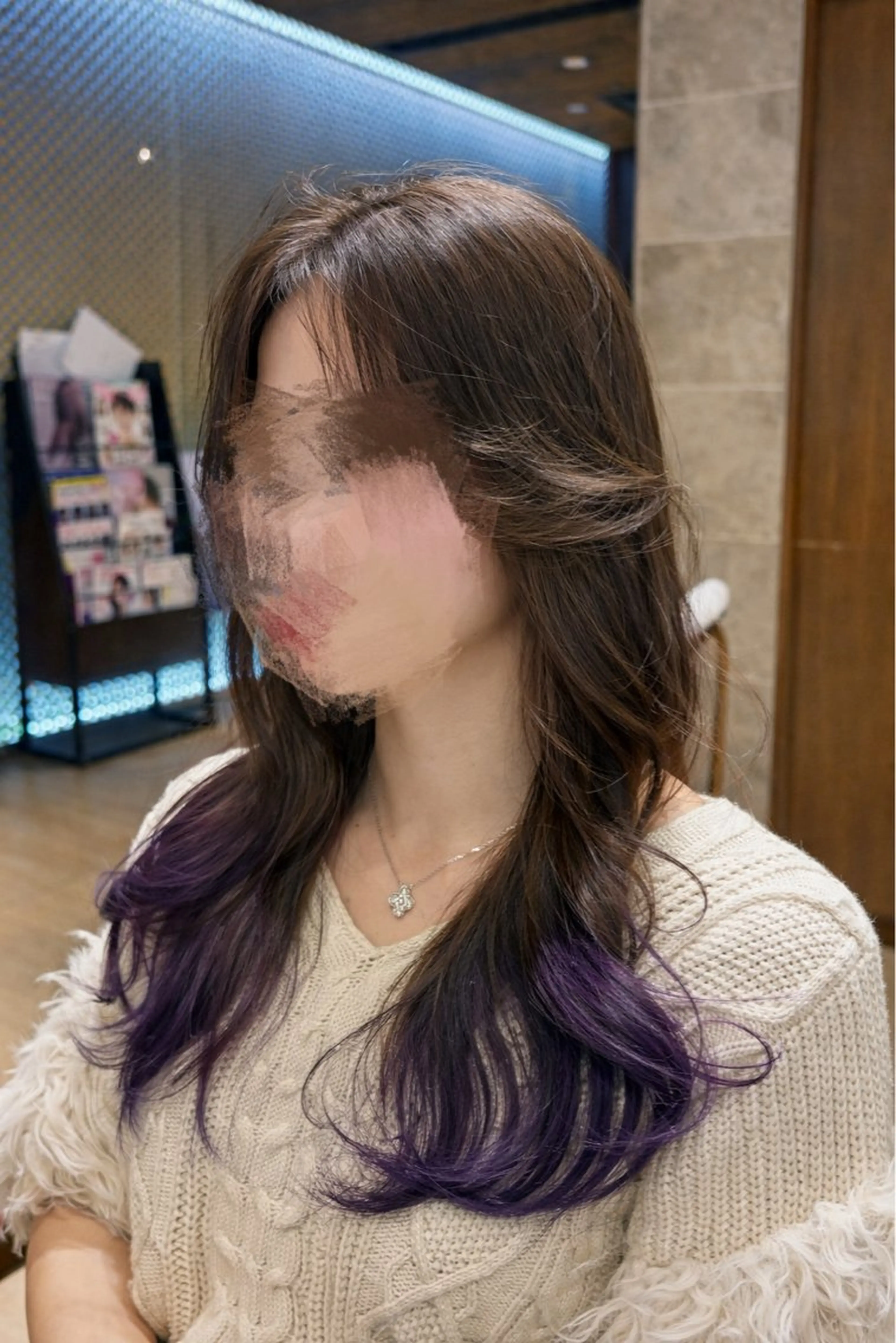 ロング レイヤーカット カット ヘアカラー トリートメント AFLOAT GINZA所属・透明感カラー/レイヤ ー/ボブ/宮下知也のヘアスタイル