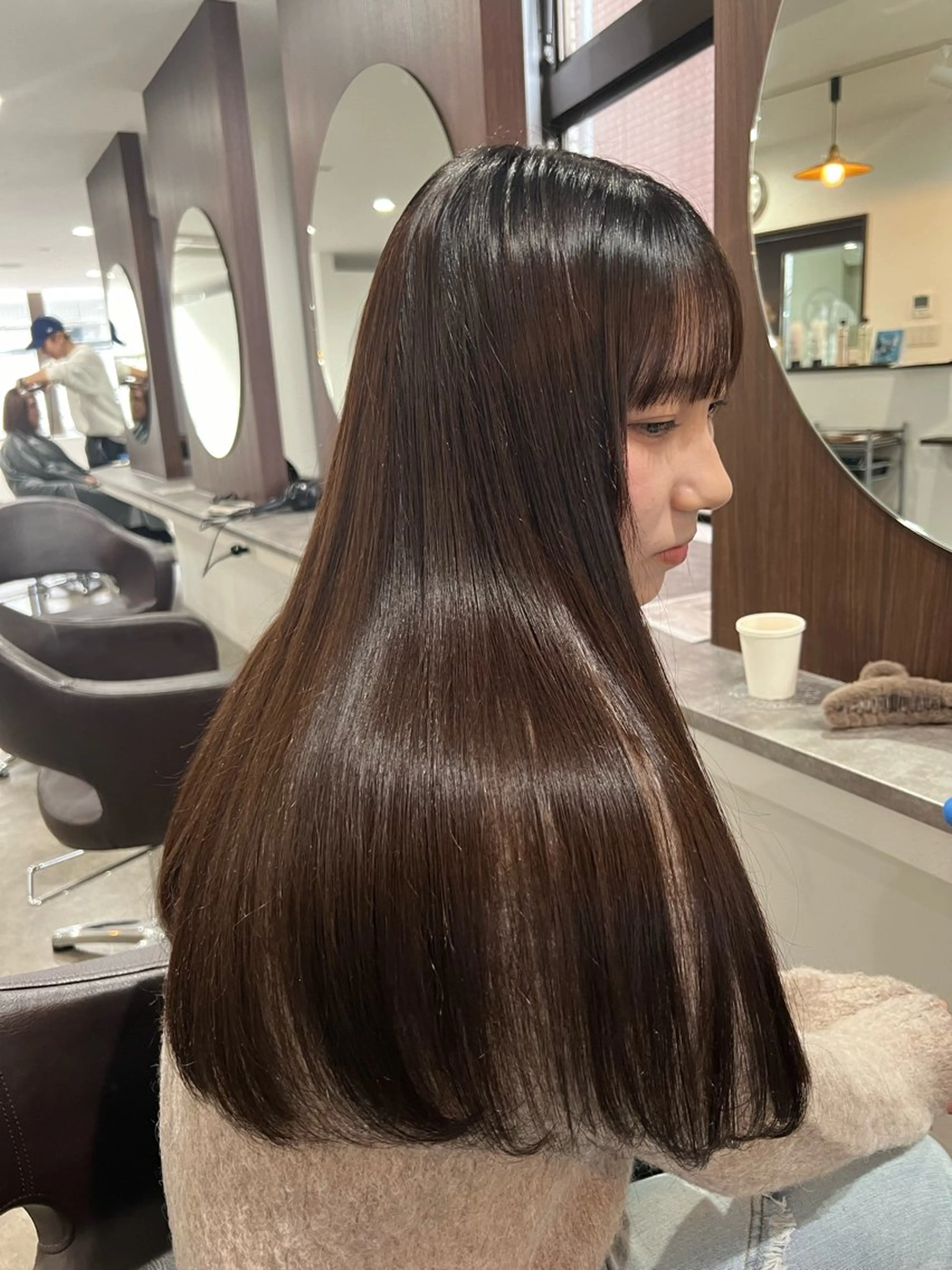 ロング 髪質改善 縮毛矯正 トリートメント 酸性ストレート 艶髪/髪質改善 【熊野隼人】のヘアスタイル