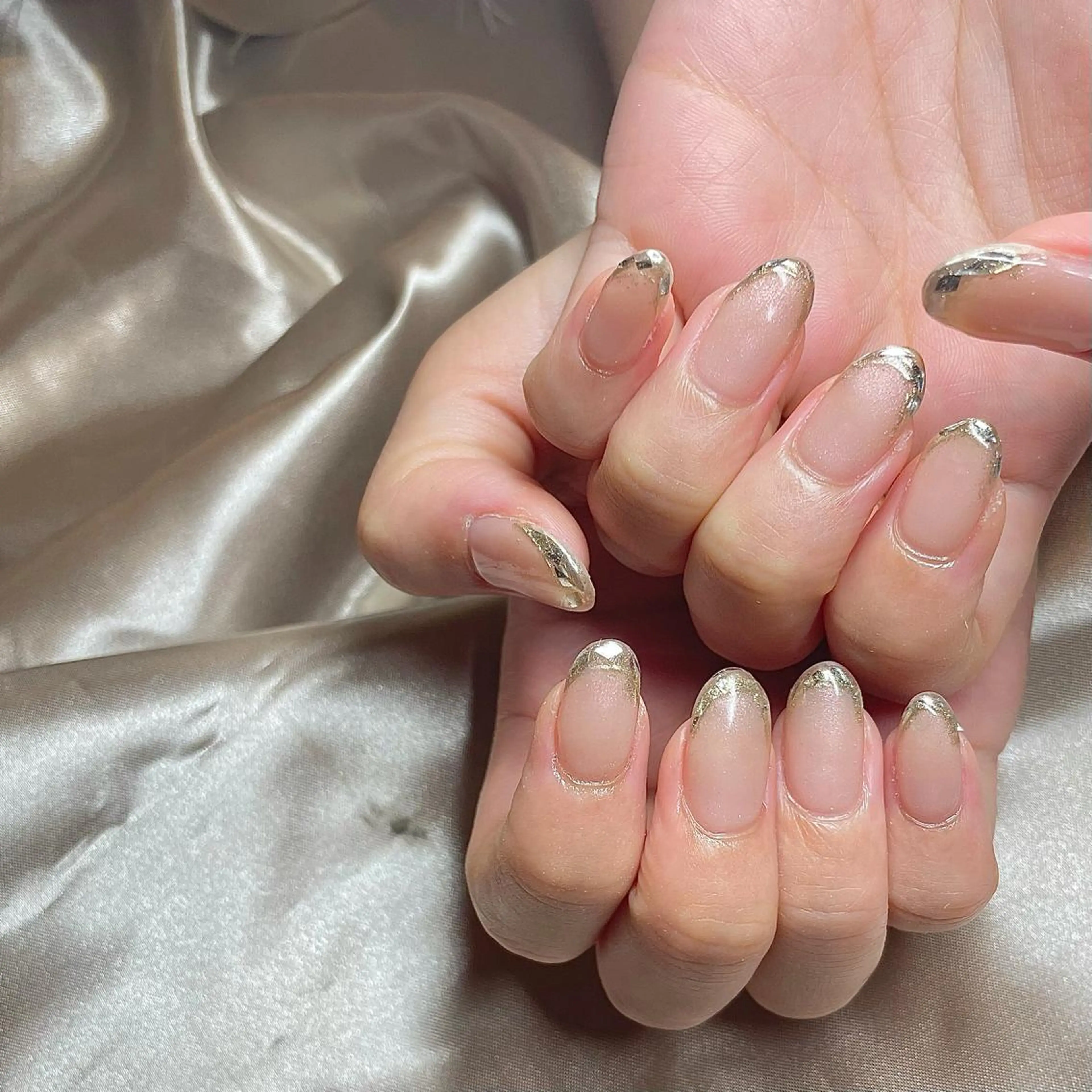 ミディアム カラー パーマ ヘアアレンジ メンズ キッズ ネイル マツエク・マツパ フレンチネイル ガラスフレンチ nail&eye Aoのマツエク・マツパデザイン