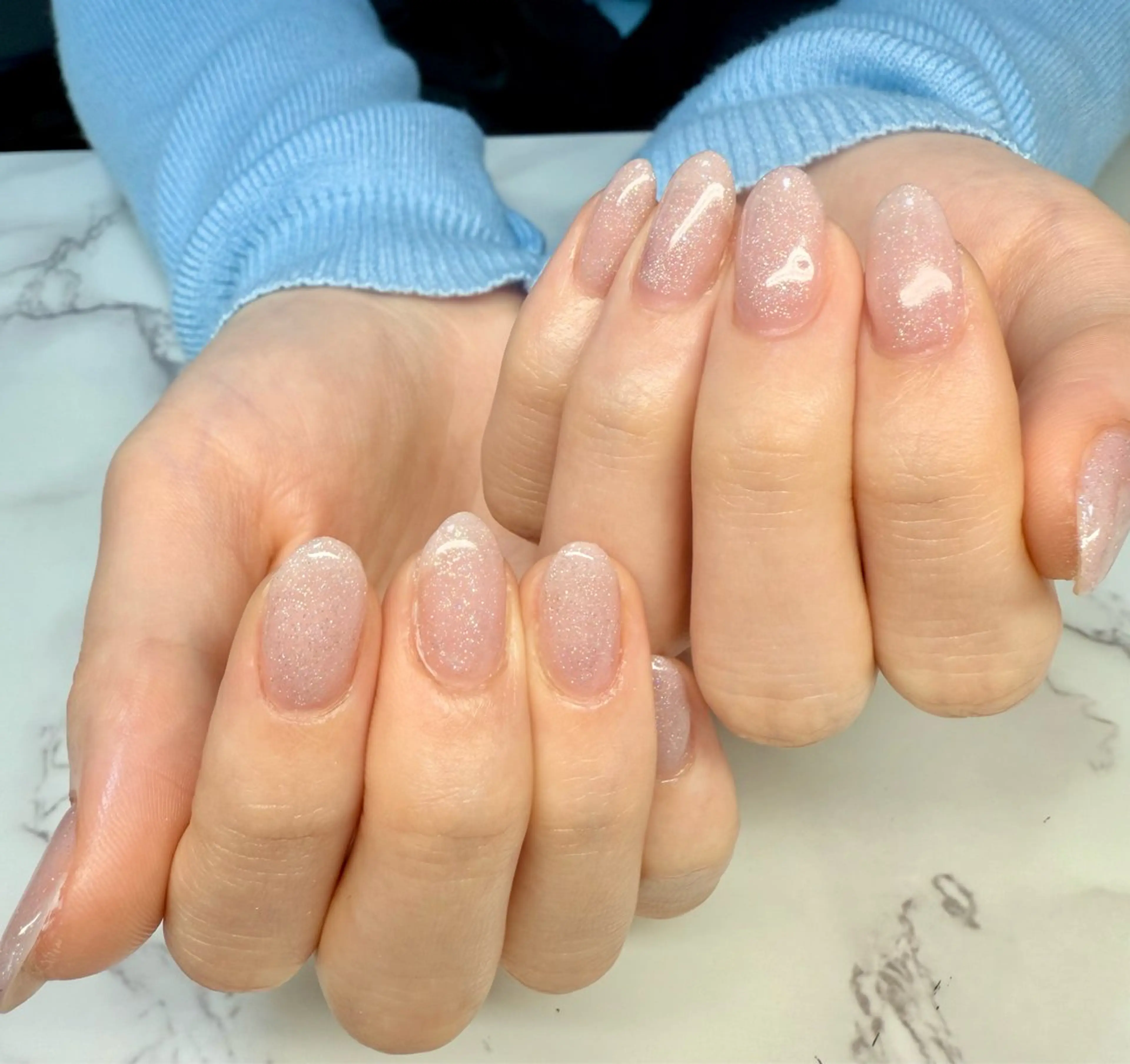 ネイル アートネイル チークネイル フレンチネイル 氷ネイル・うるうるネイル キラキラネイル M.N_ nailのネイルデザイン