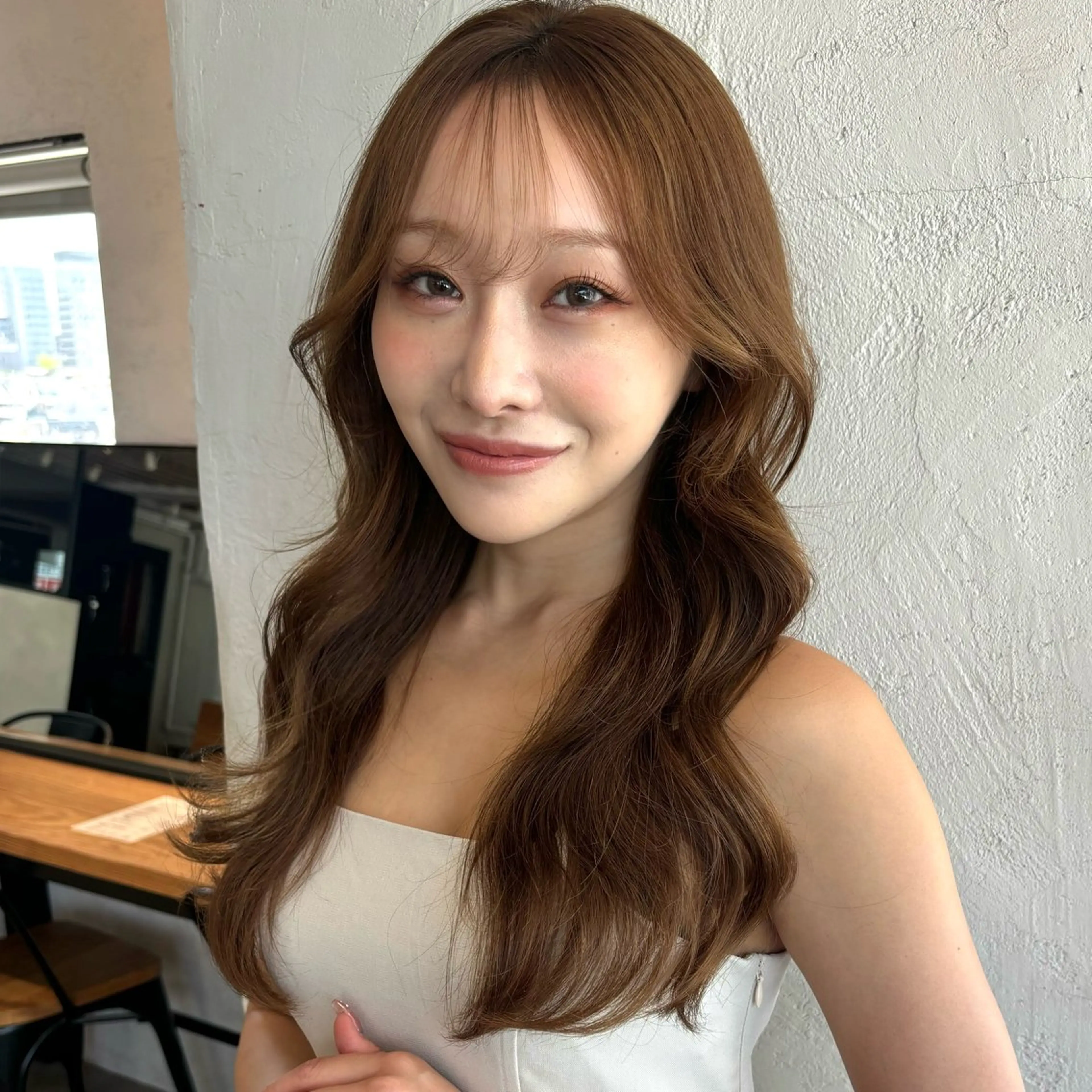 ロング カラー 韓国風レイヤーカット 🍒サンジキ アカリのヘアスタイル