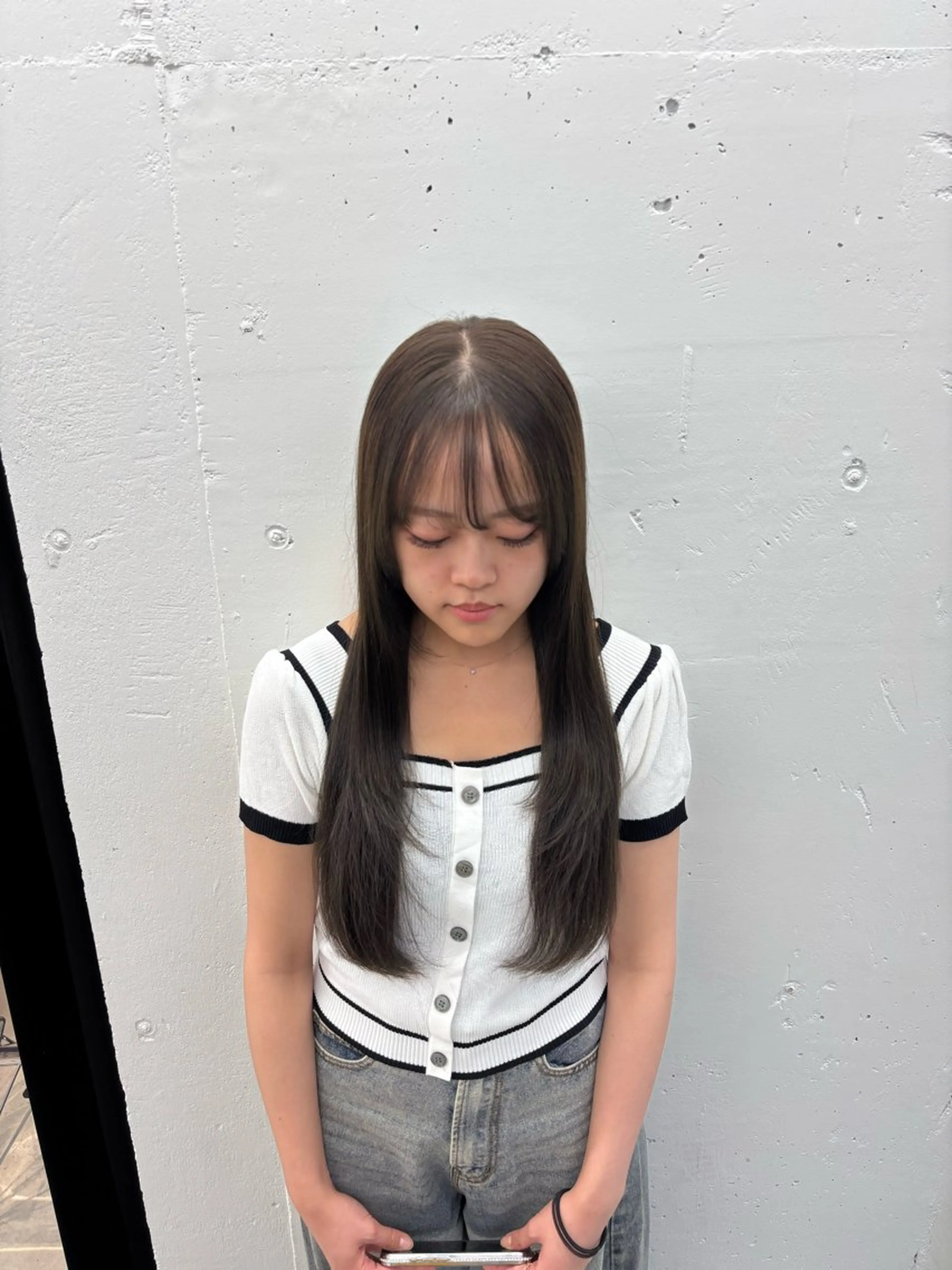 ロング カラー ベージュカラー オリーブベージュ レイヤーカット ヘアカラー トリートメント ヘッドスパ 🌼あいり🌼 JILLSTUDIOのヘアスタイル