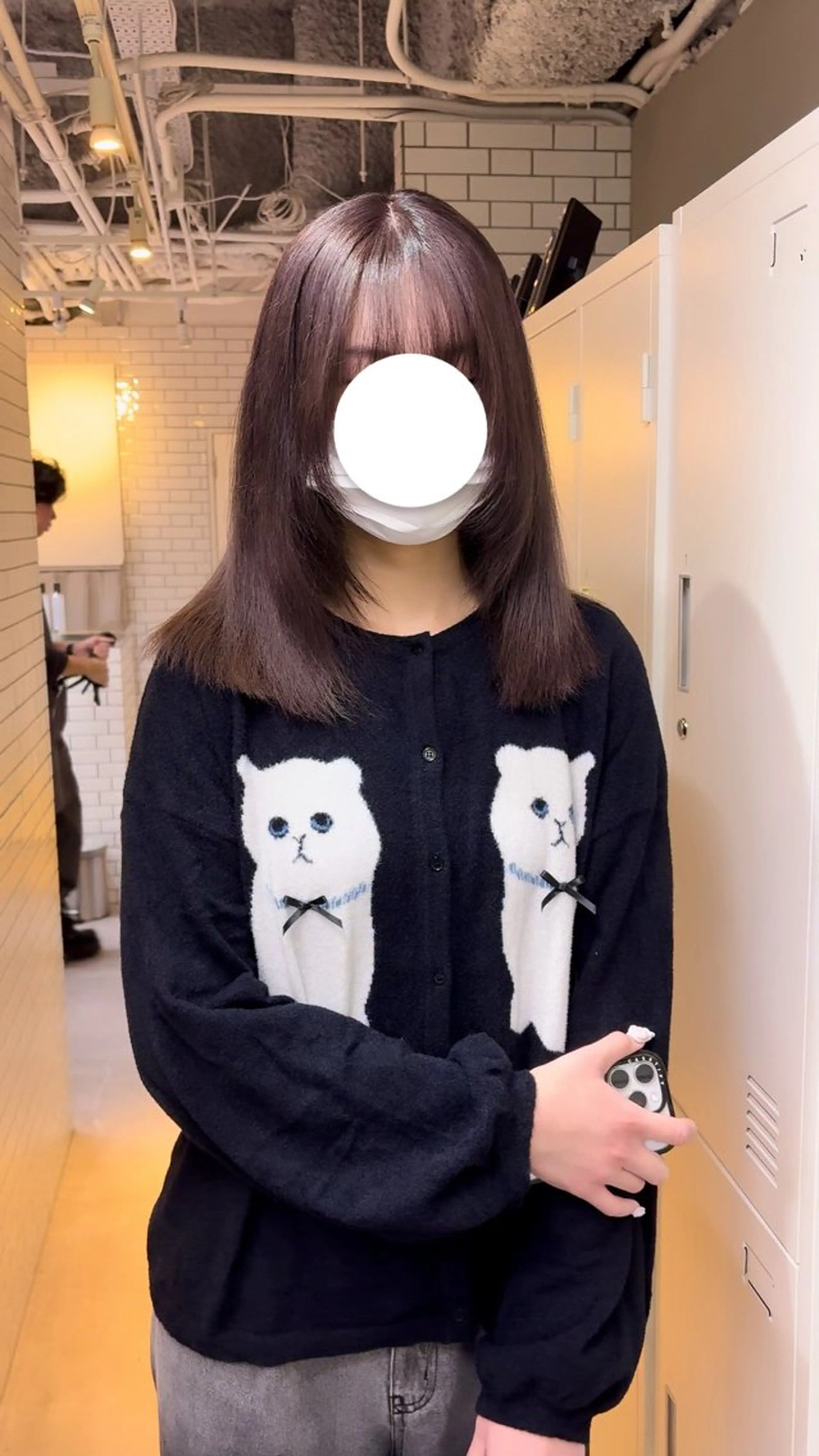 カラー ブリーチ ラベンダーカラー 韓国🇰🇷レイヤー 似合わせ顔まわりのヘアスタイル