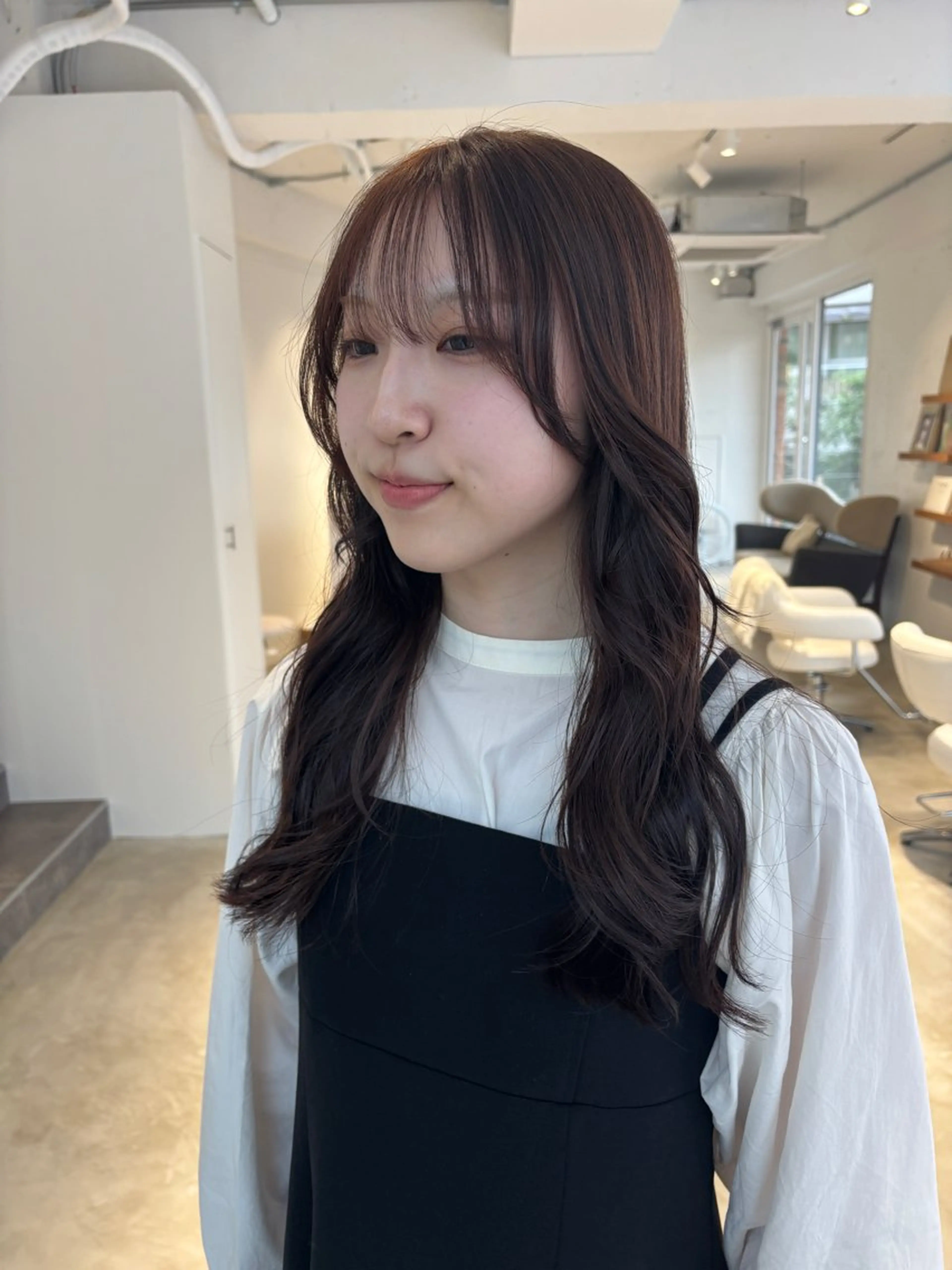 ロング カラー ロングレイヤー ケアカラー レイヤーカット ロング カット ヘアカラー トリートメント 薬院浄水通/ショート /ボブ/rukaのヘアスタイル