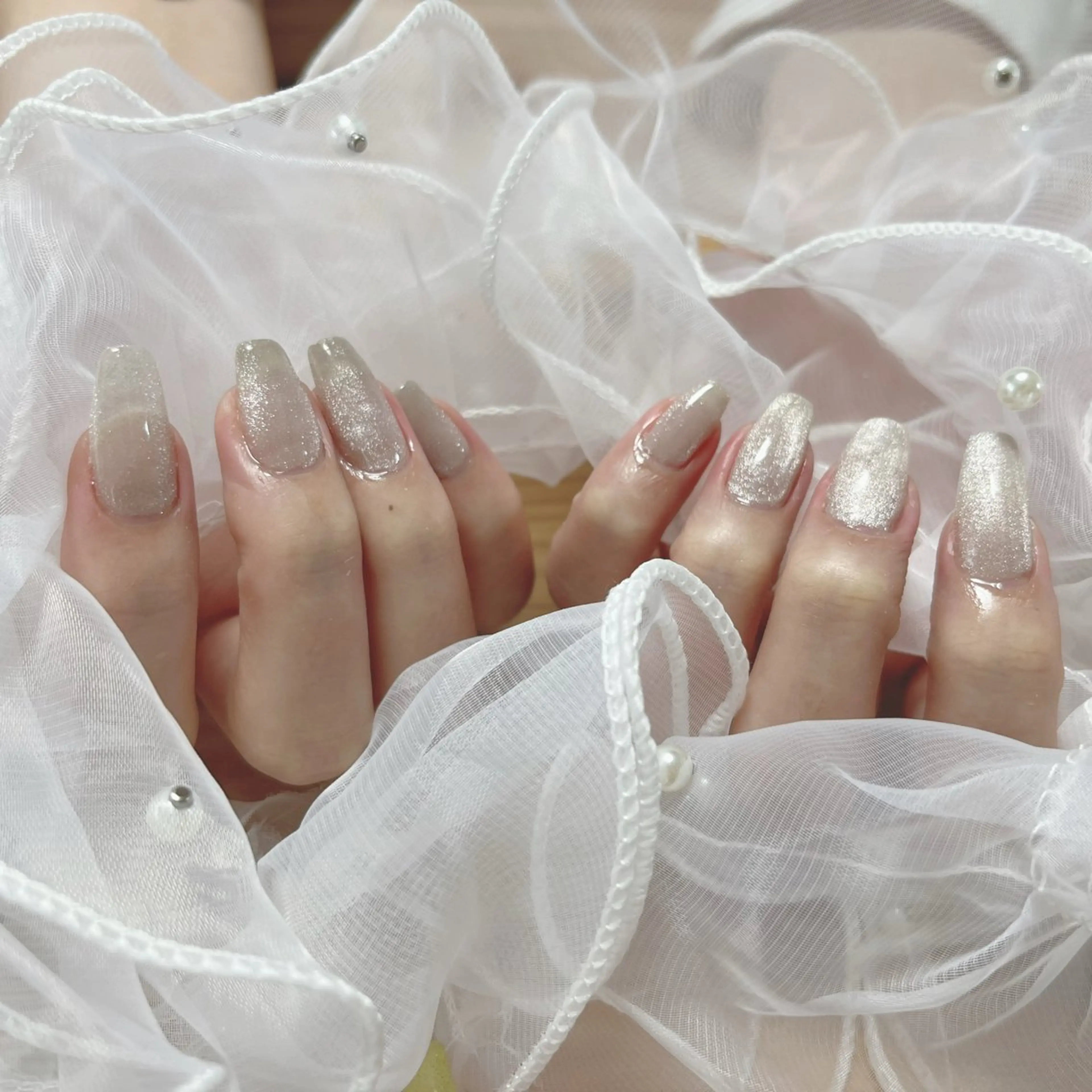 ネイル マグネットネイル マグネットワンカラー ワンカラーネイル ハンドネイル 🐝TOMO🎀ིྀ 【パラジェル取扱店】のネイルデザイン