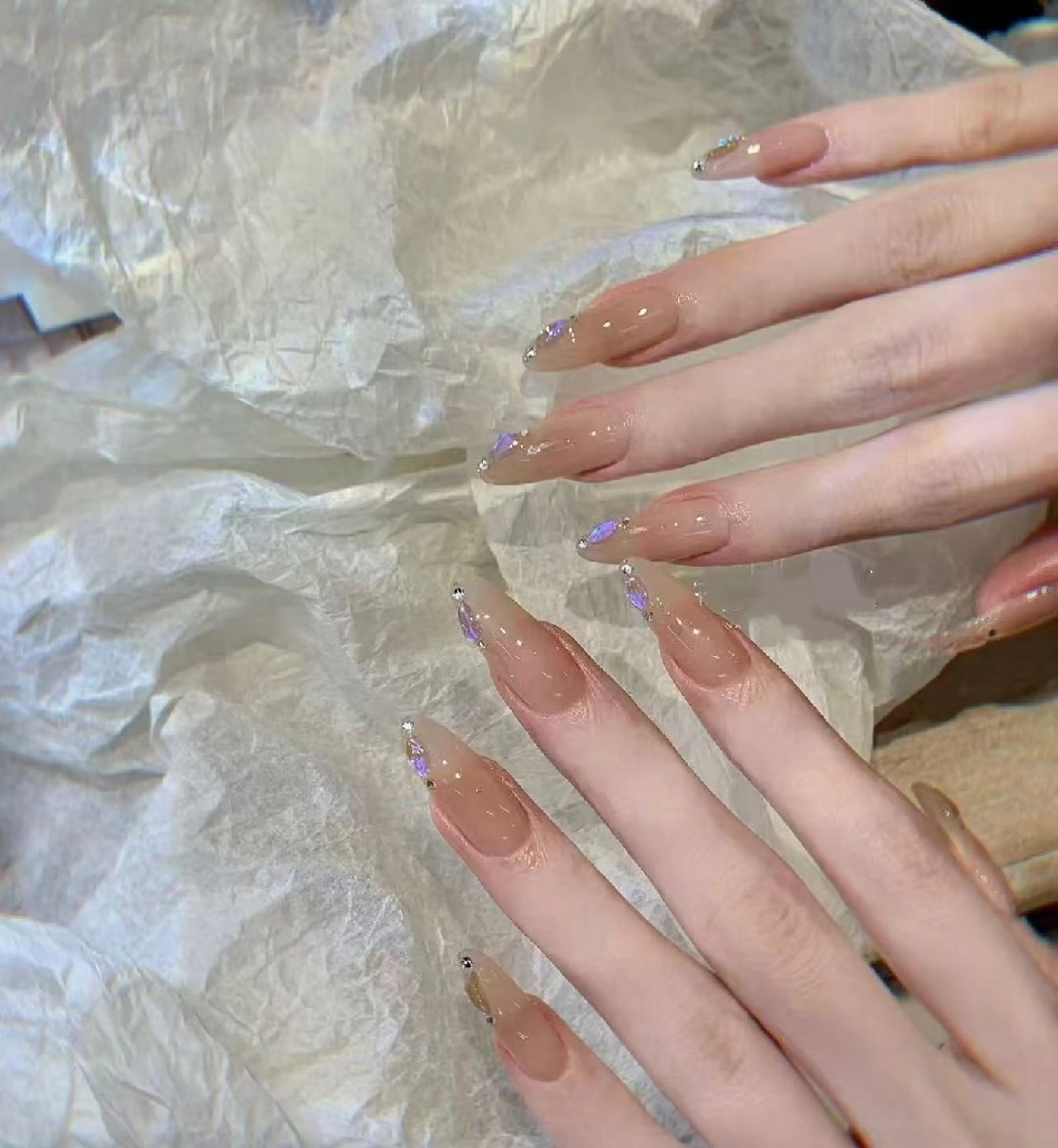 ネイル オーロラネイル フラワーネイル フットネイル フレンチネイル ジェルネイル ハンドネイル Oomiya 服部のネイルデザイン