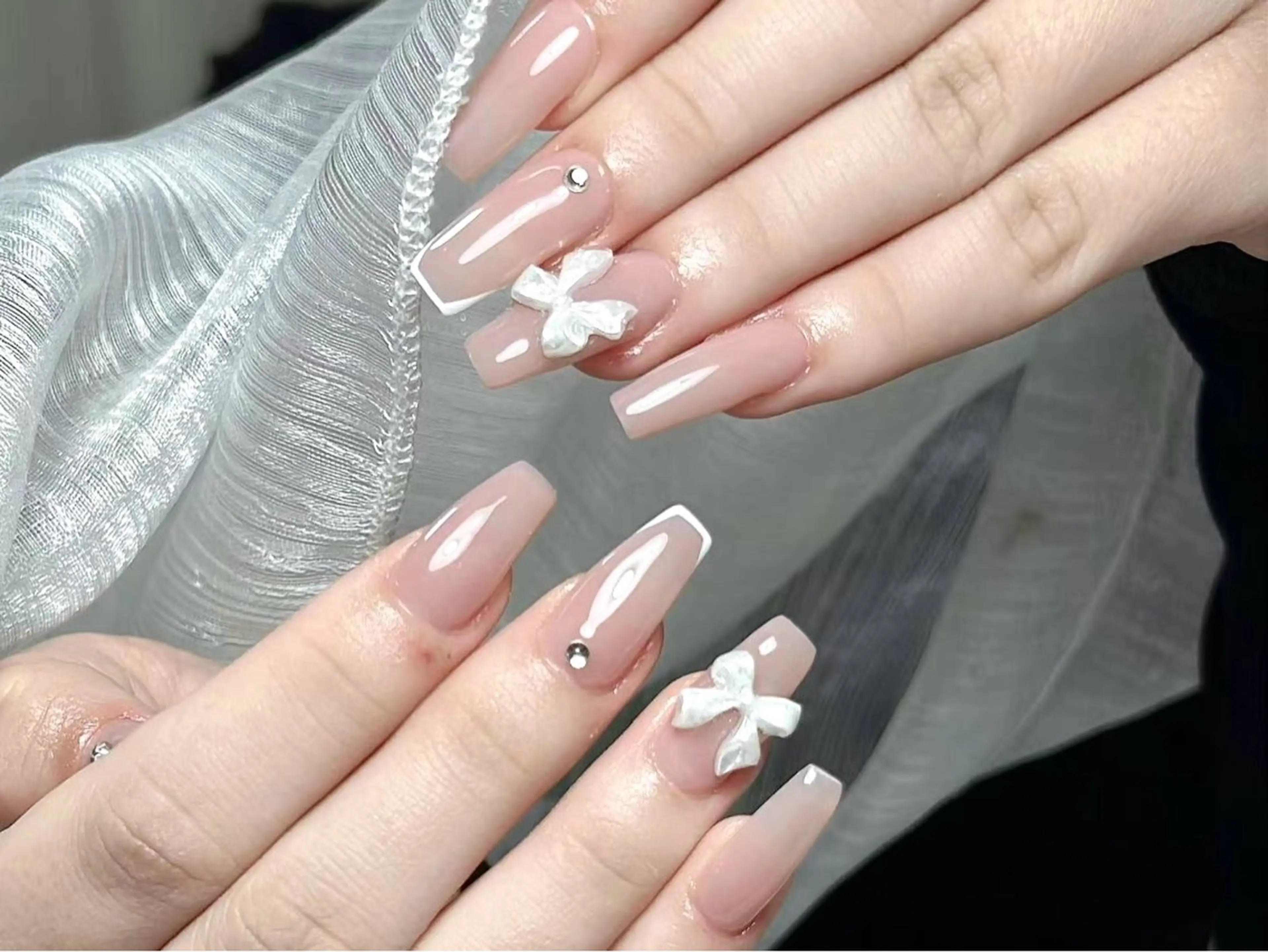 ネイル チークネイル 長さ出し フレンチネイル グラデーション マグネットネイル ハンドネイル ハンドケア 💕Dreamy KIYO💕のネイルデザイン