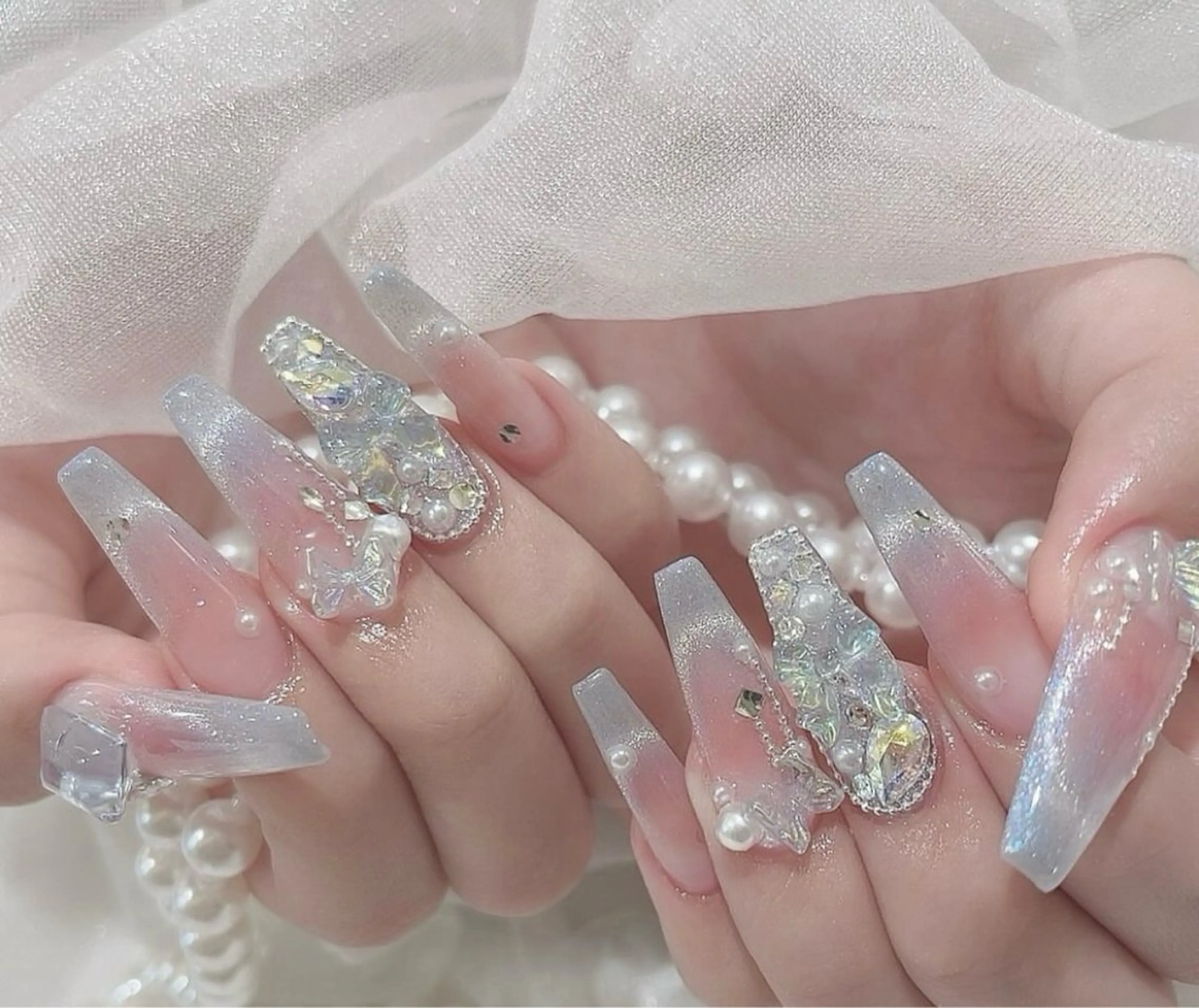 ネイル 韓国ネイル 持ち込み ニュアンスネイル ネイルチップ ハンドネイル TABI ANA.CHUOのネイルデザイン