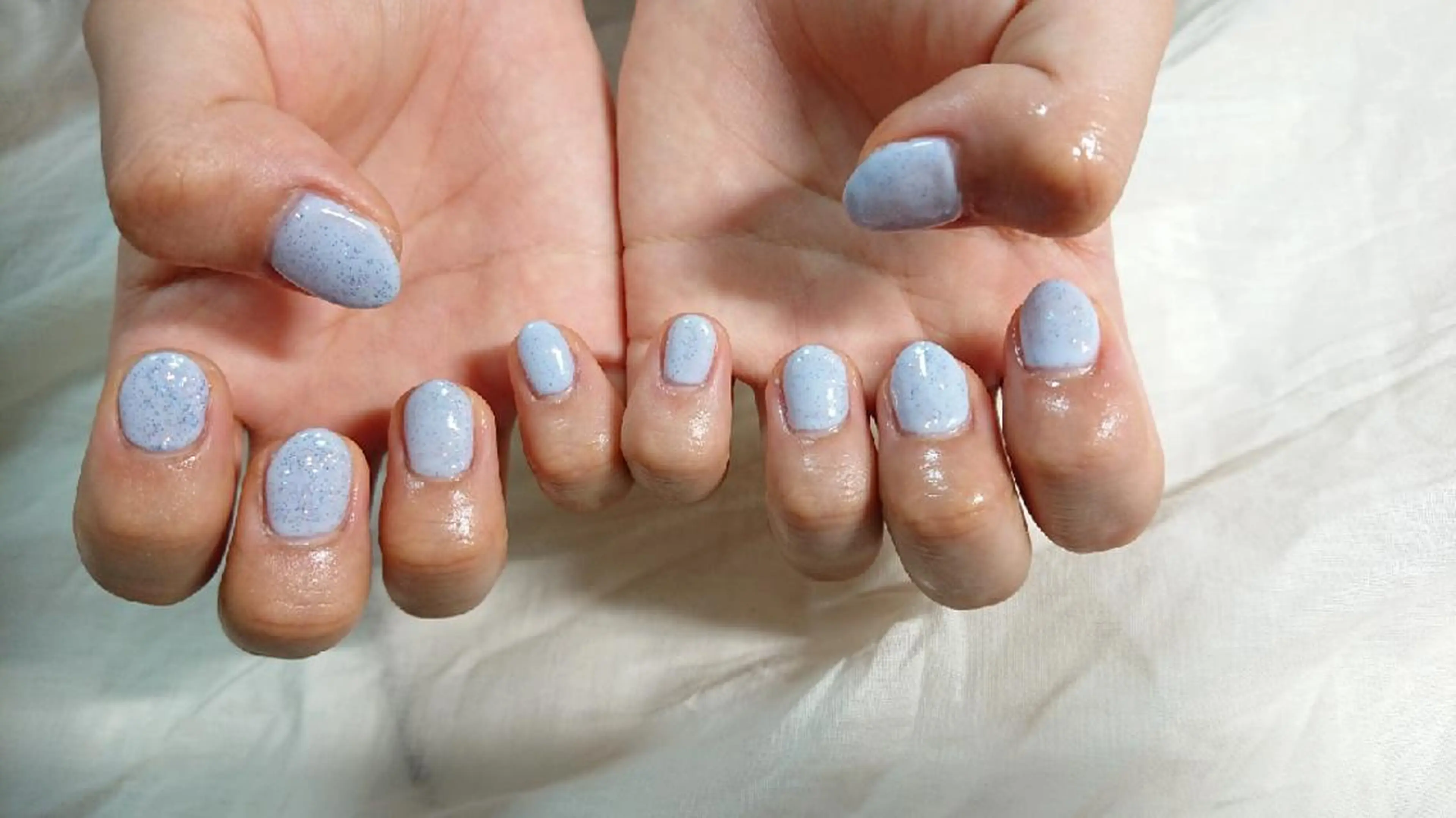 ネイル ラメ(グリッター) ワンカラーネイル shellnail さなえのネイルデザイン