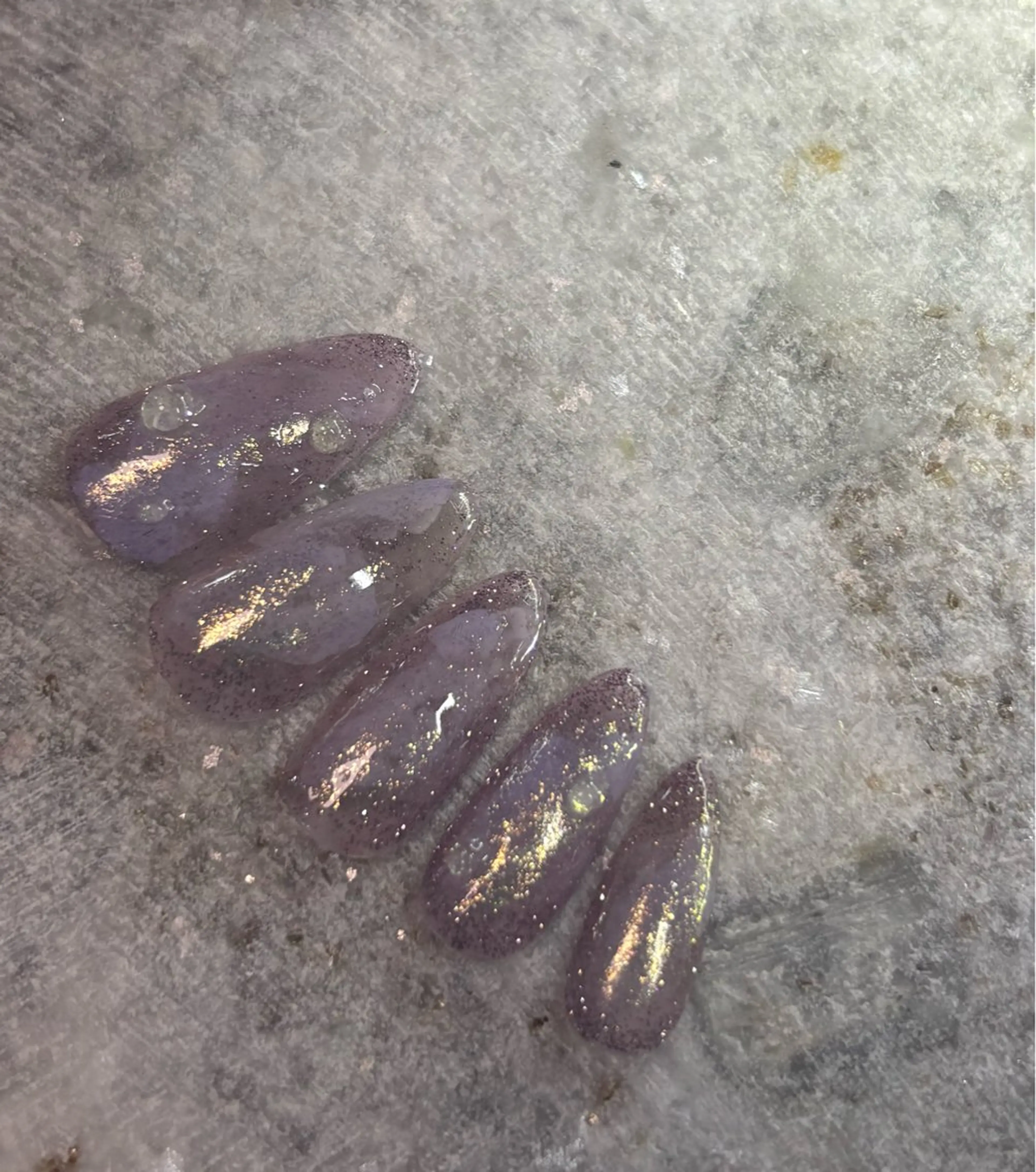 時短!フラッシュ×インク×水滴ネイル♡口コミ投稿でオフ無料✨の写真