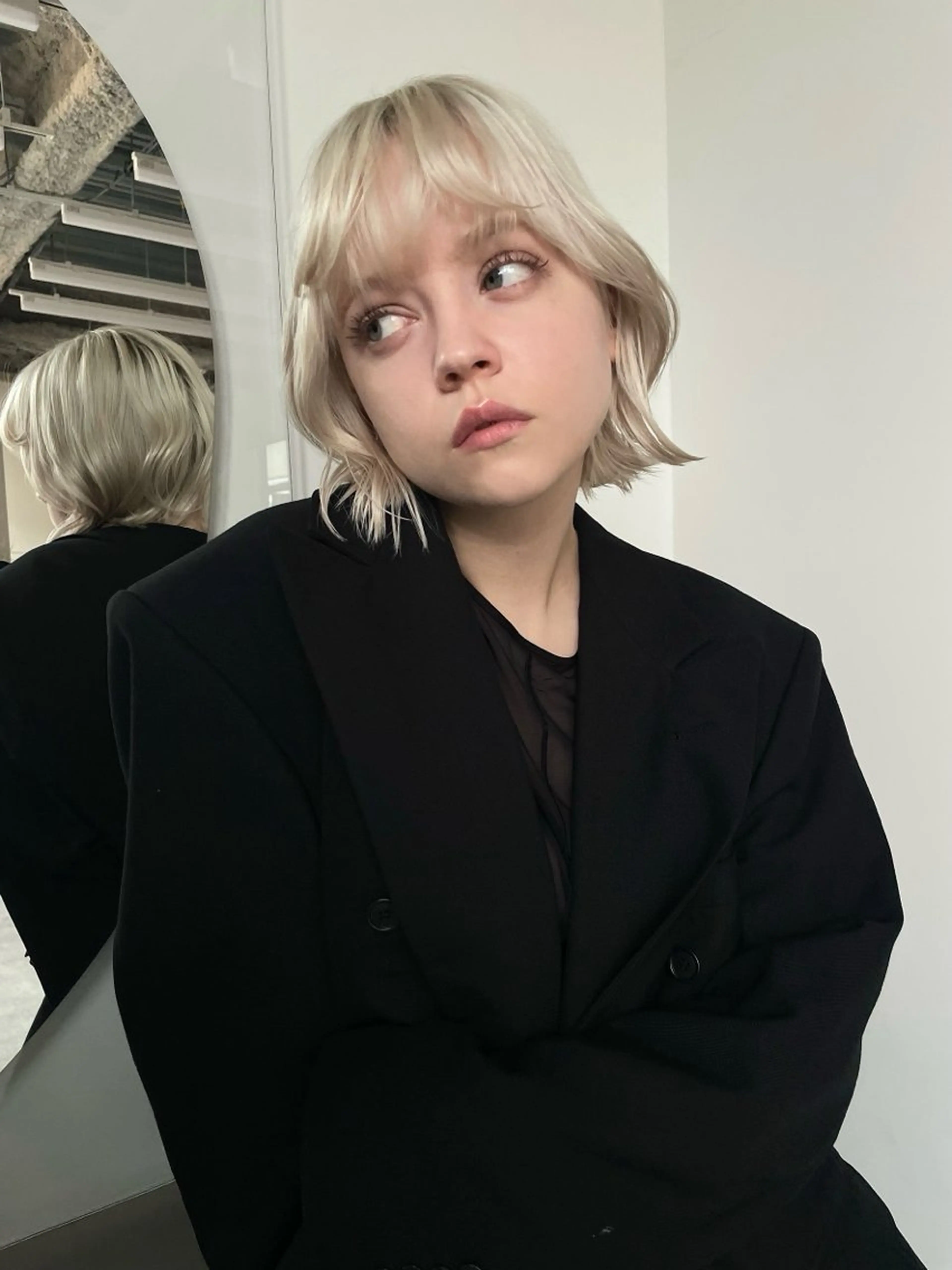 ミディアム カラー ボブ stén所属・HARUKA/原宿 ハイトーン/レイヤーのヘアスタイル