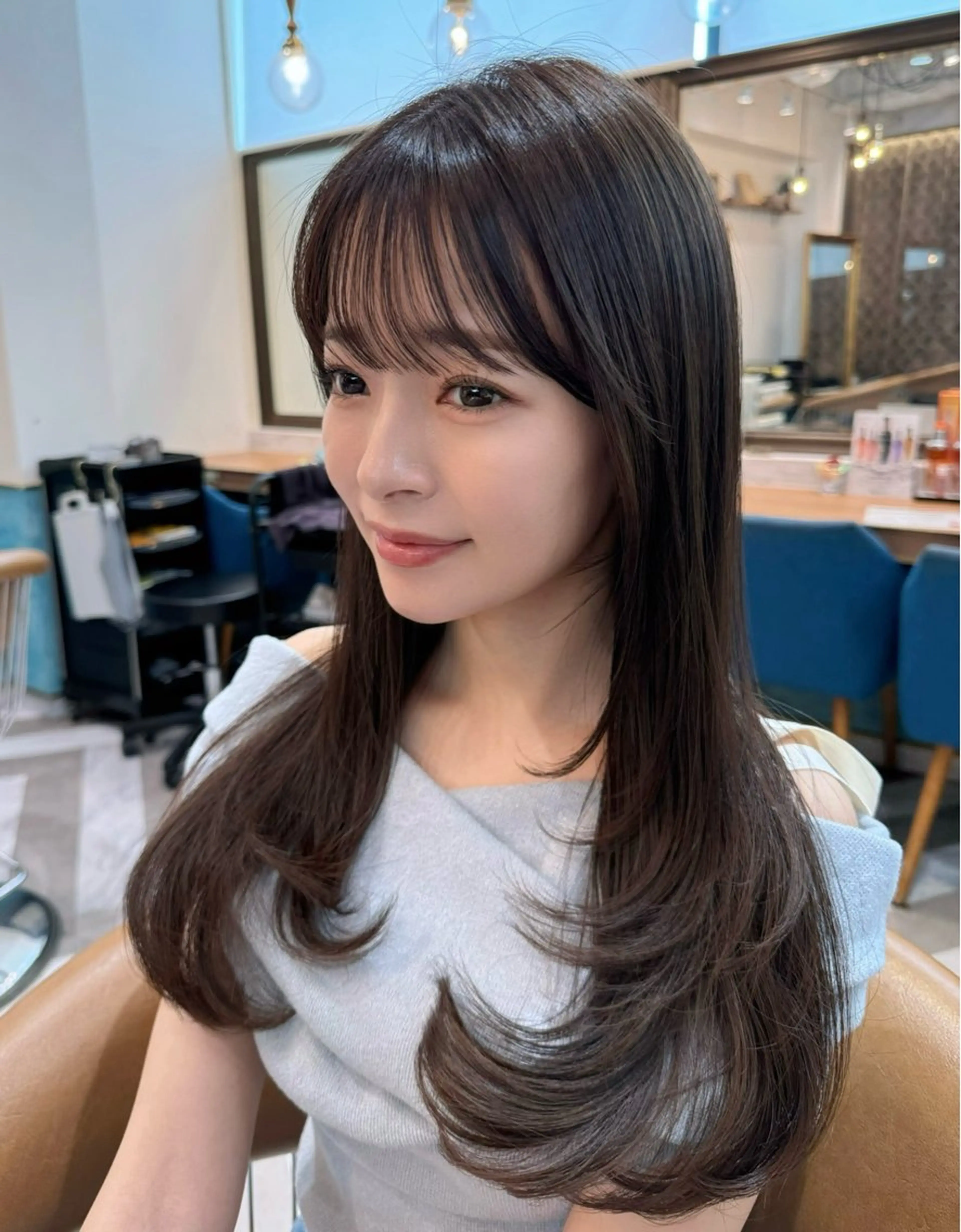 ロング カラー カット ヘアカラー トリートメント レイヤーカット /透明感カラー西田のヘアスタイル