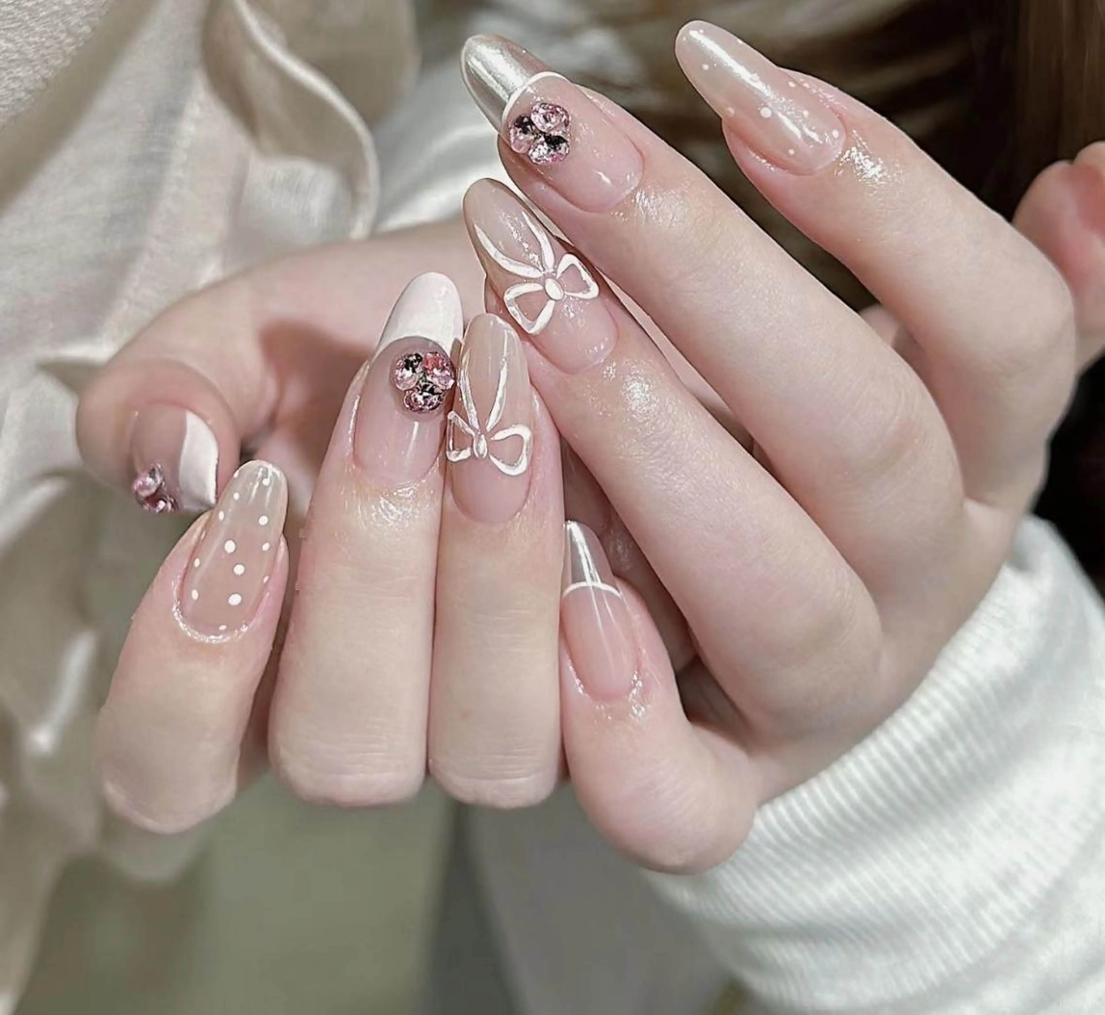 ネイル By moonネイル 🌷ワンホン/韓国風のネイルデザイン