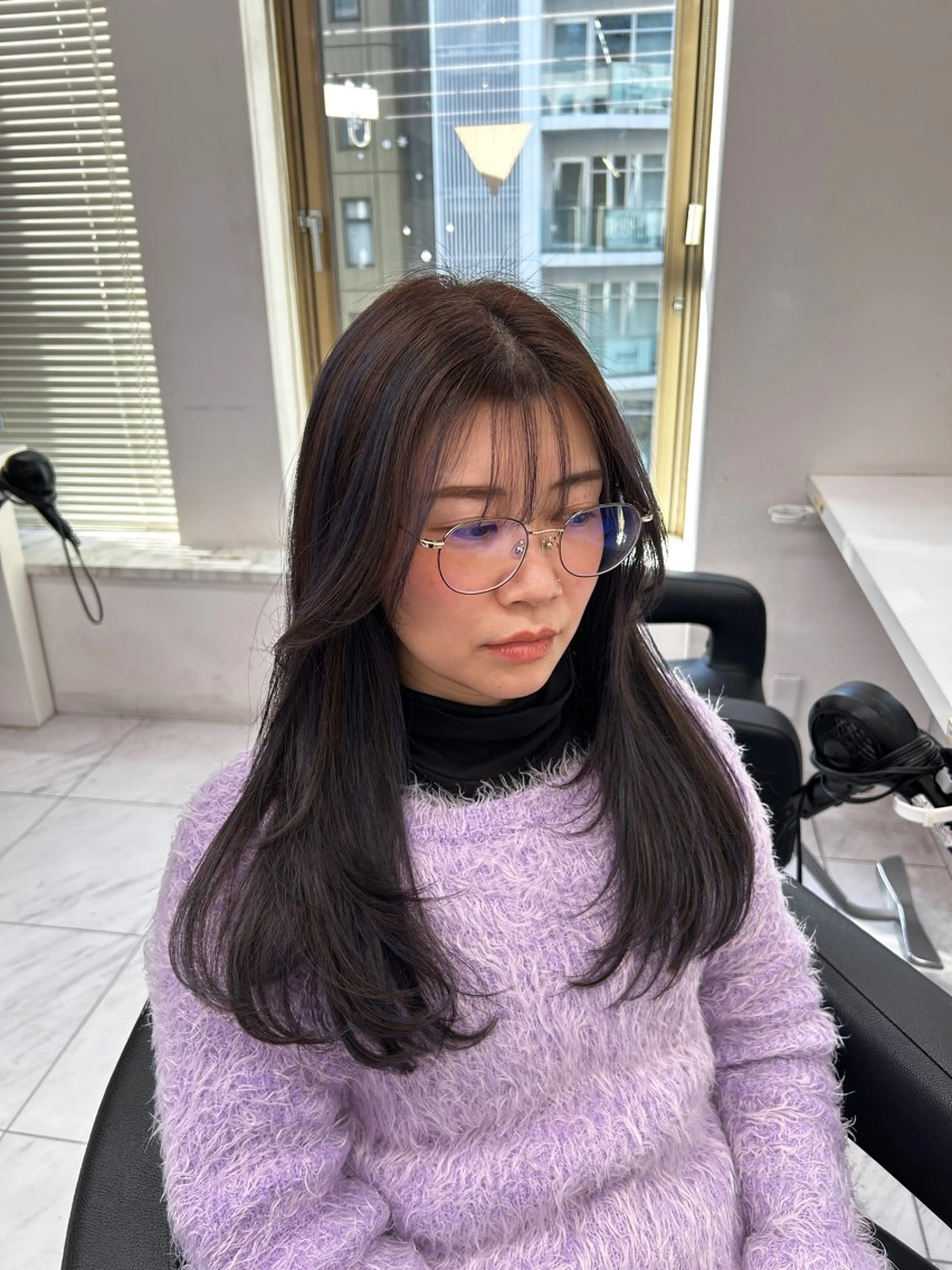 ロング カット トリートメント ヘッドスパ ヘアセット 🥯縮毛/レイヤー/ ベージュヘア🥯のヘアスタイル