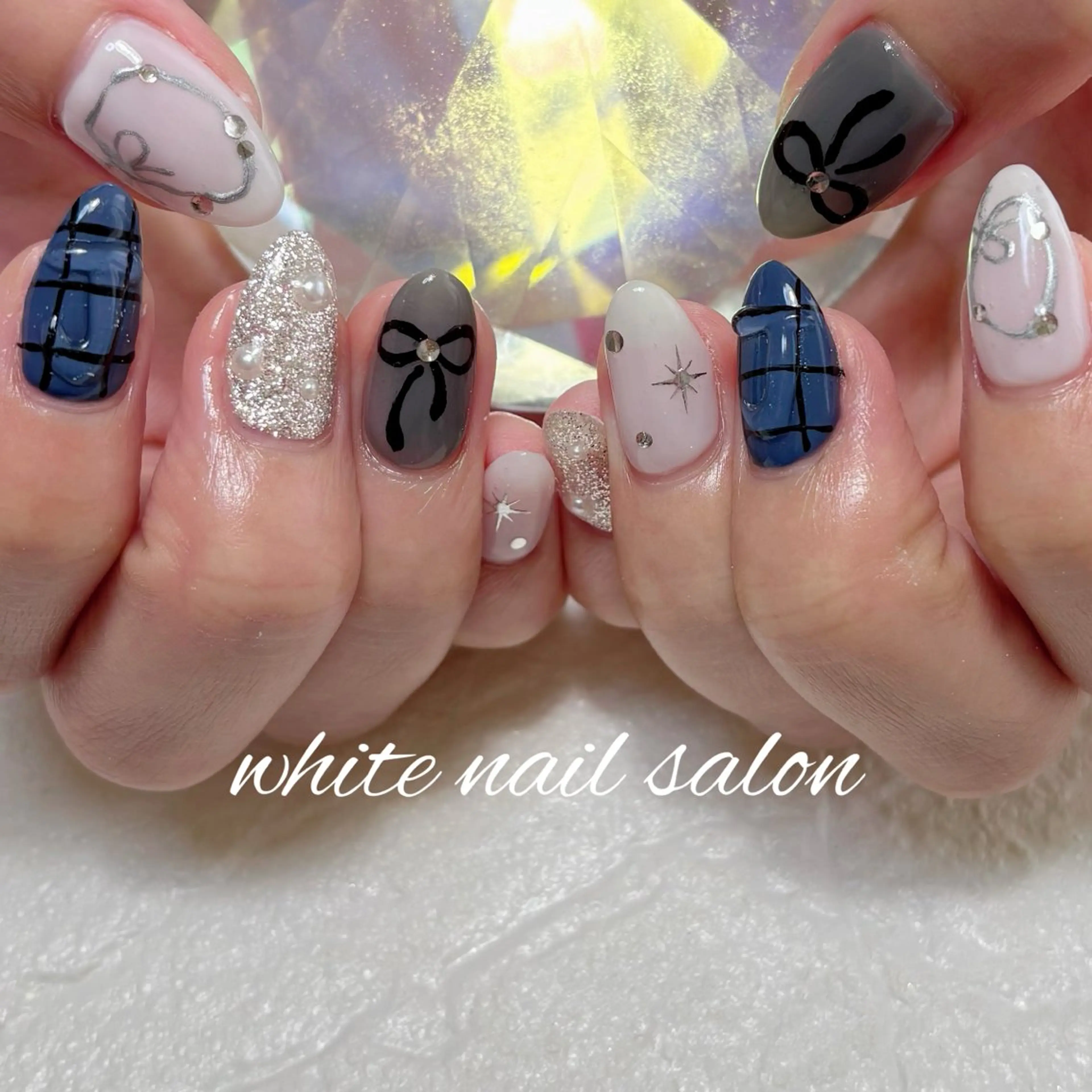 ネイル フットネイル 持ち込み ホワイト ハンドネイル white nail salonのネイルデザイン