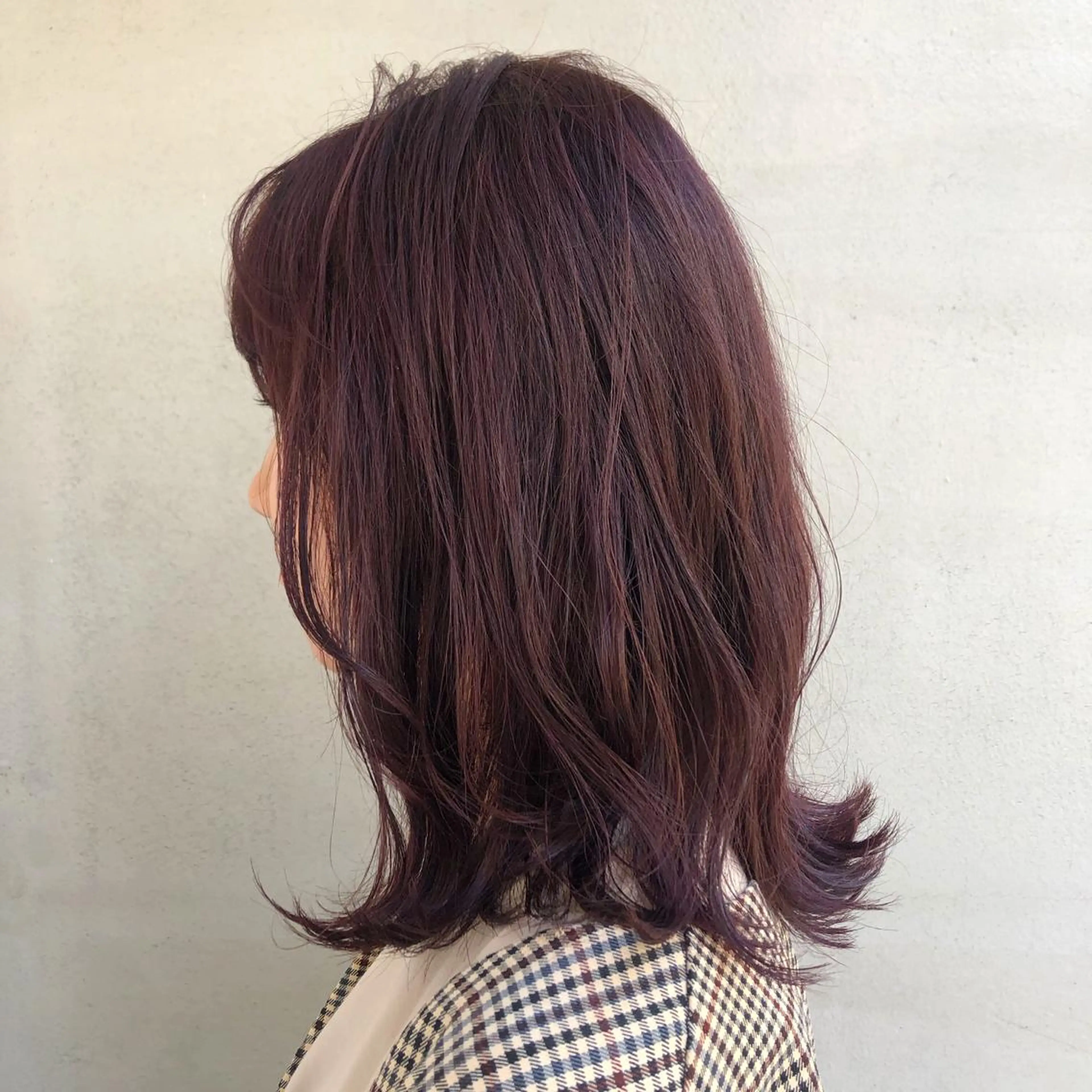 ミディアム カラー カット ヘアカラー トリートメント a rikaのヘアスタイル