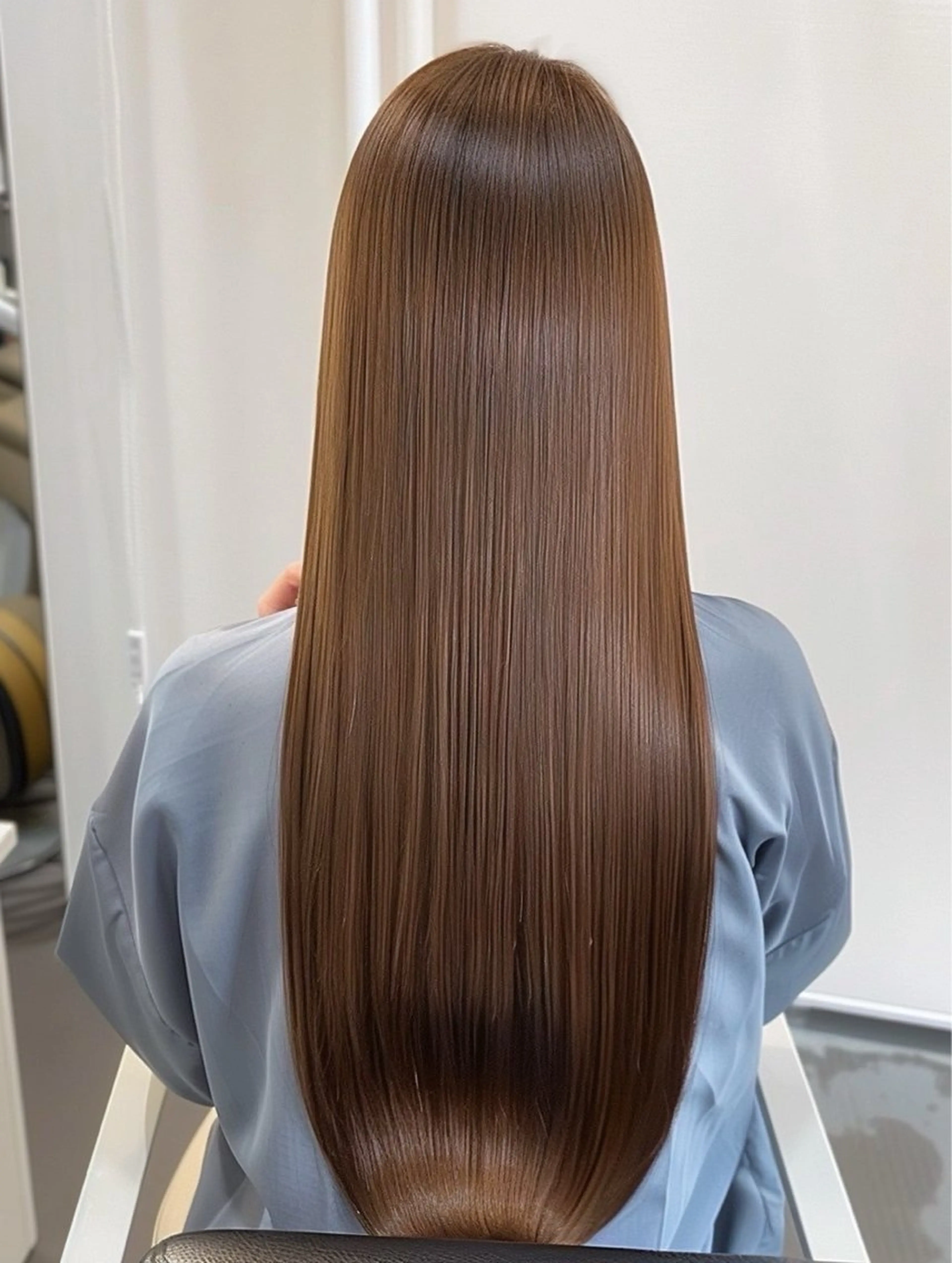 ロング カット 縮毛矯正 トリートメント レイヤー×顔周 り×髪質改善/MIUのヘアスタイル