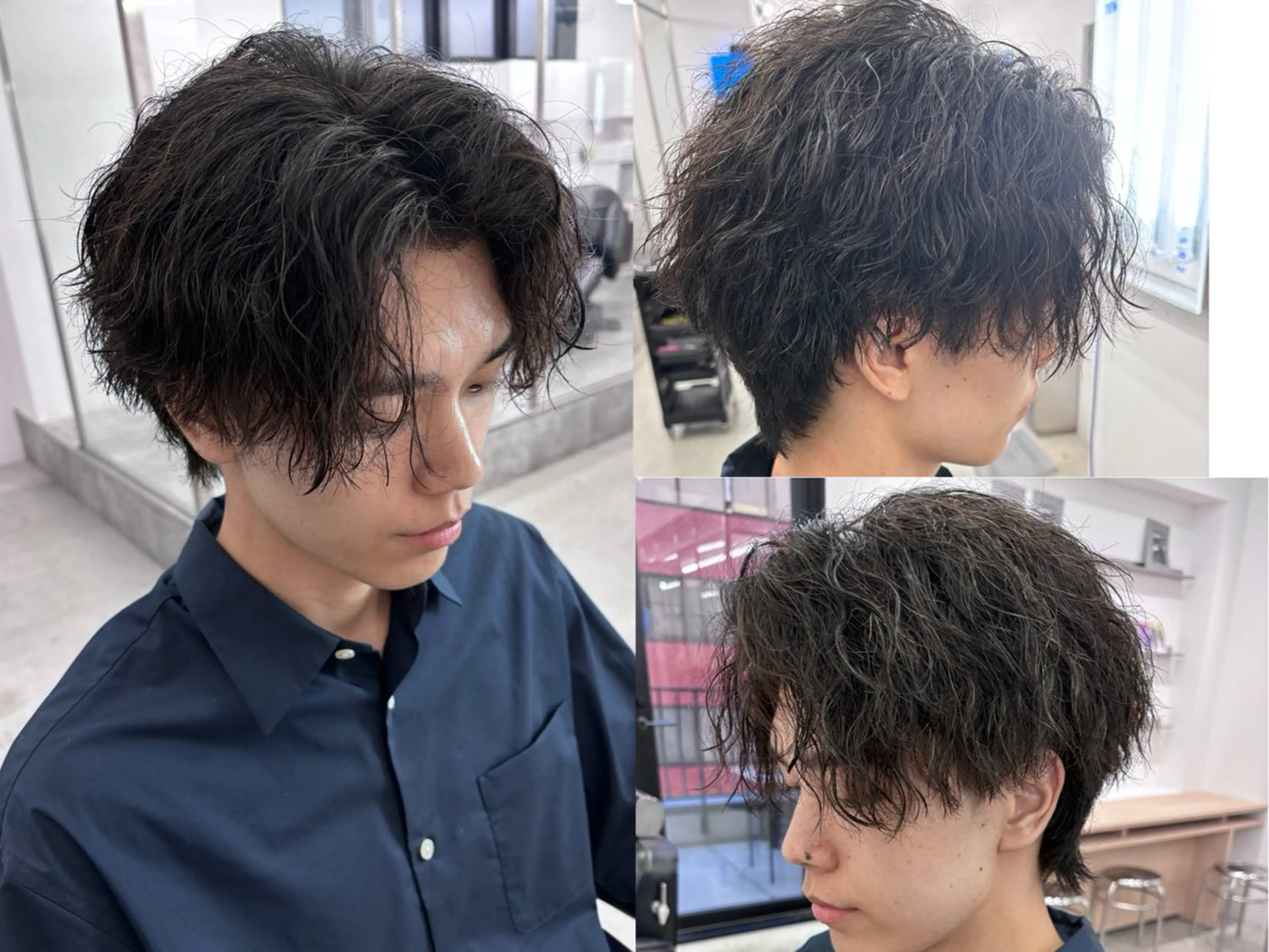 パーマ メンズ マッシュ メンズパーマ メンズショート スパイキーショート 波巻きパーマ 土岐 仁/メンズ専門 パーマ特化美容師🌀のヘアスタイル