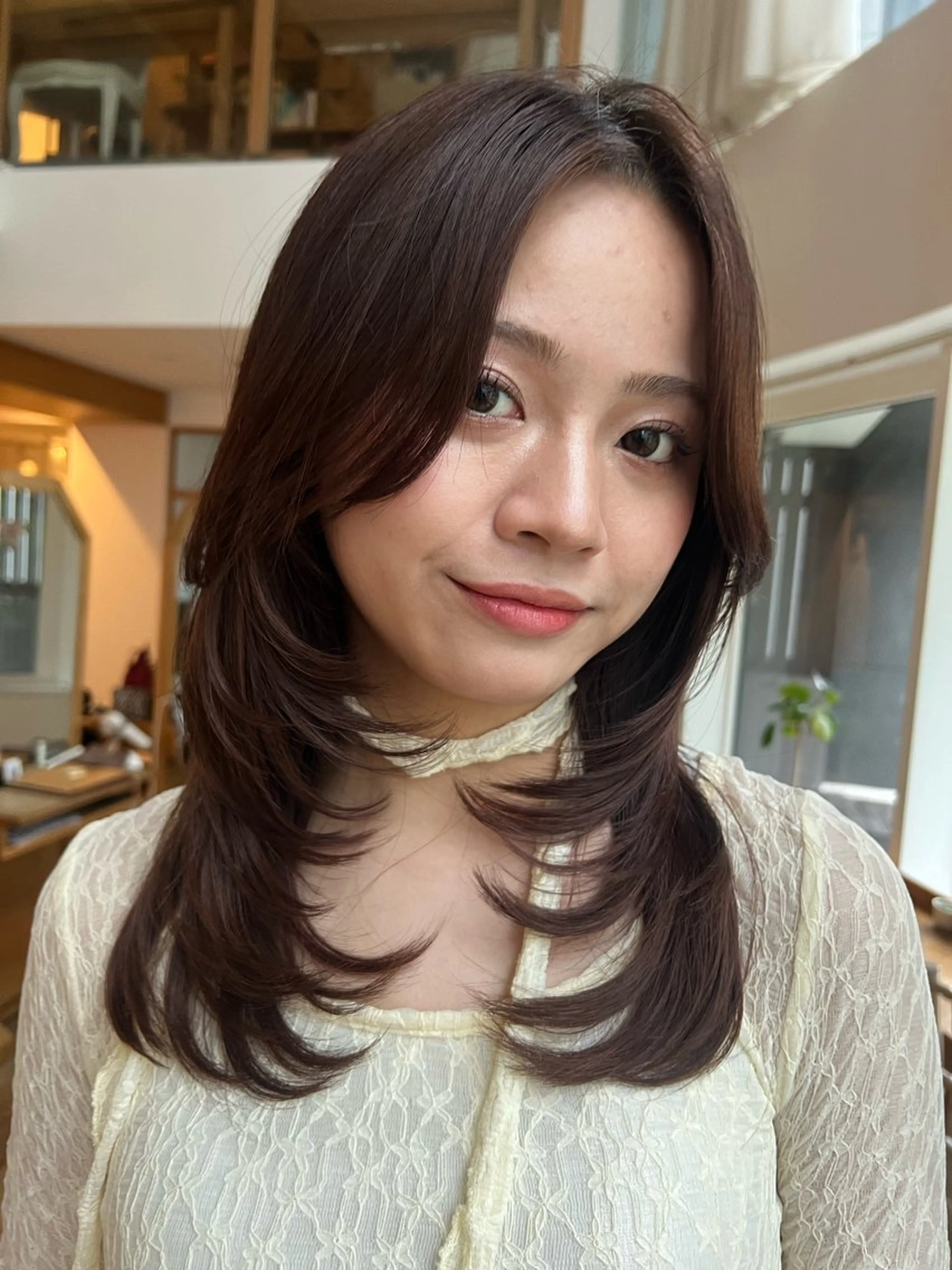 セミロング ヘアカラー 望月威吹/表参道/レ イヤー/似合わせのヘアスタイル