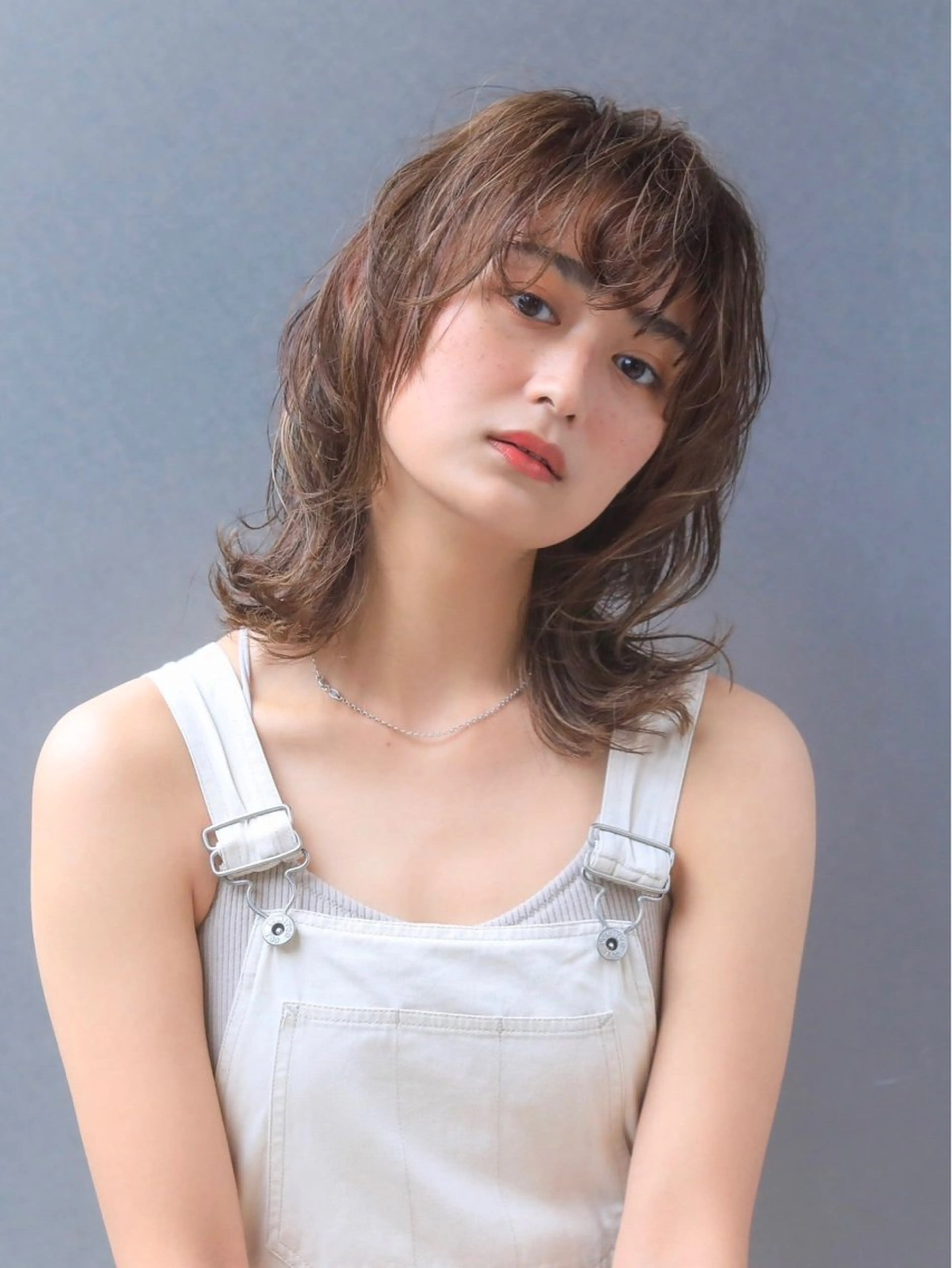 セミロング パーマ 【質感調整】 🫧【艶髪】石井佑弥のヘアスタイル