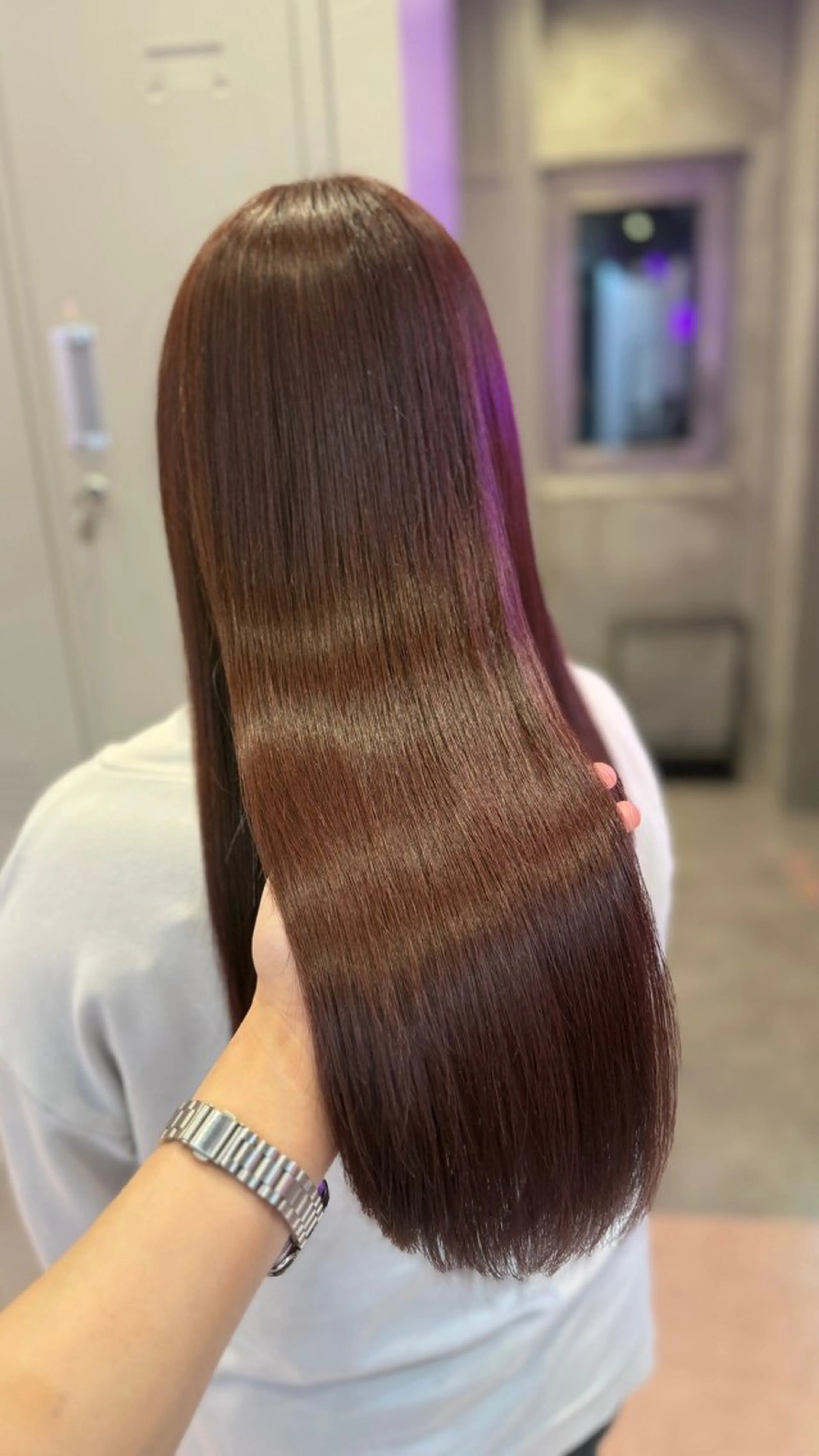 ロング 上品うるツヤ韓国ヘア 🤍Hana/川崎のヘアスタイル