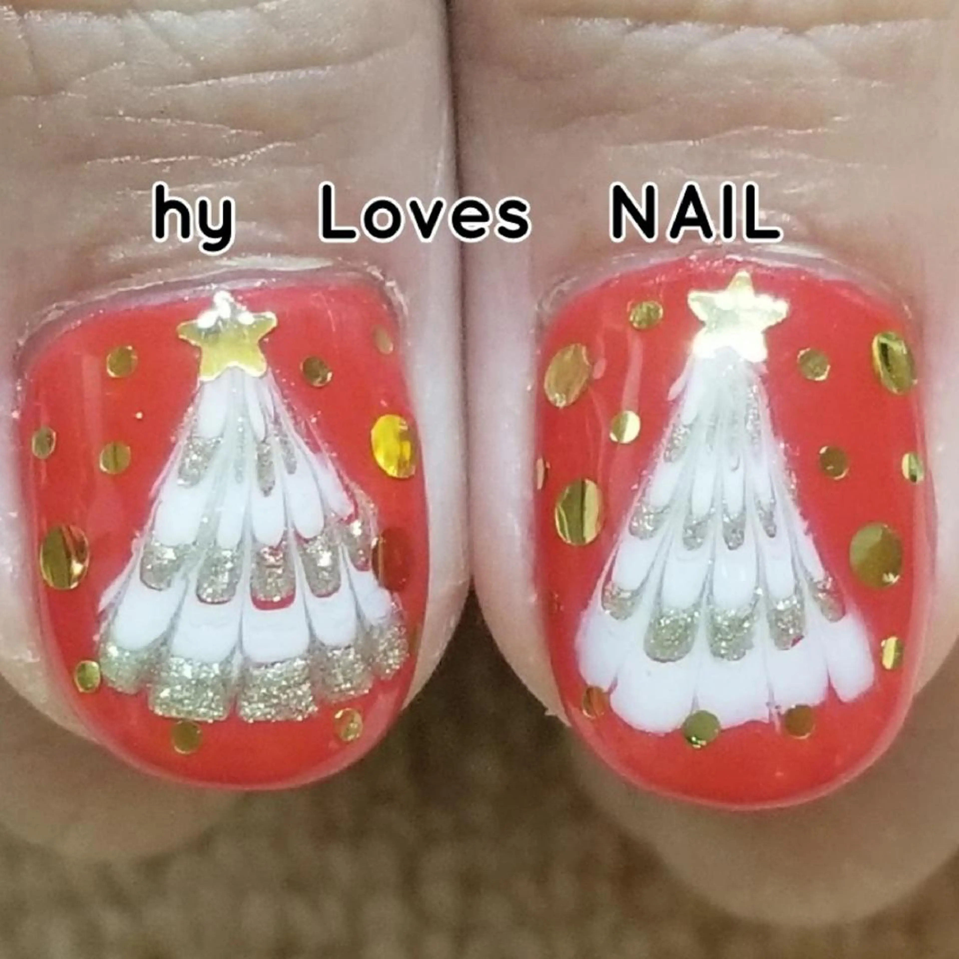 ネイル アートネイル ジェルネイル ゴールド ホログラムネイル ピーコックネイル ハンドネイル よしだ ひろきのネイルデザイン