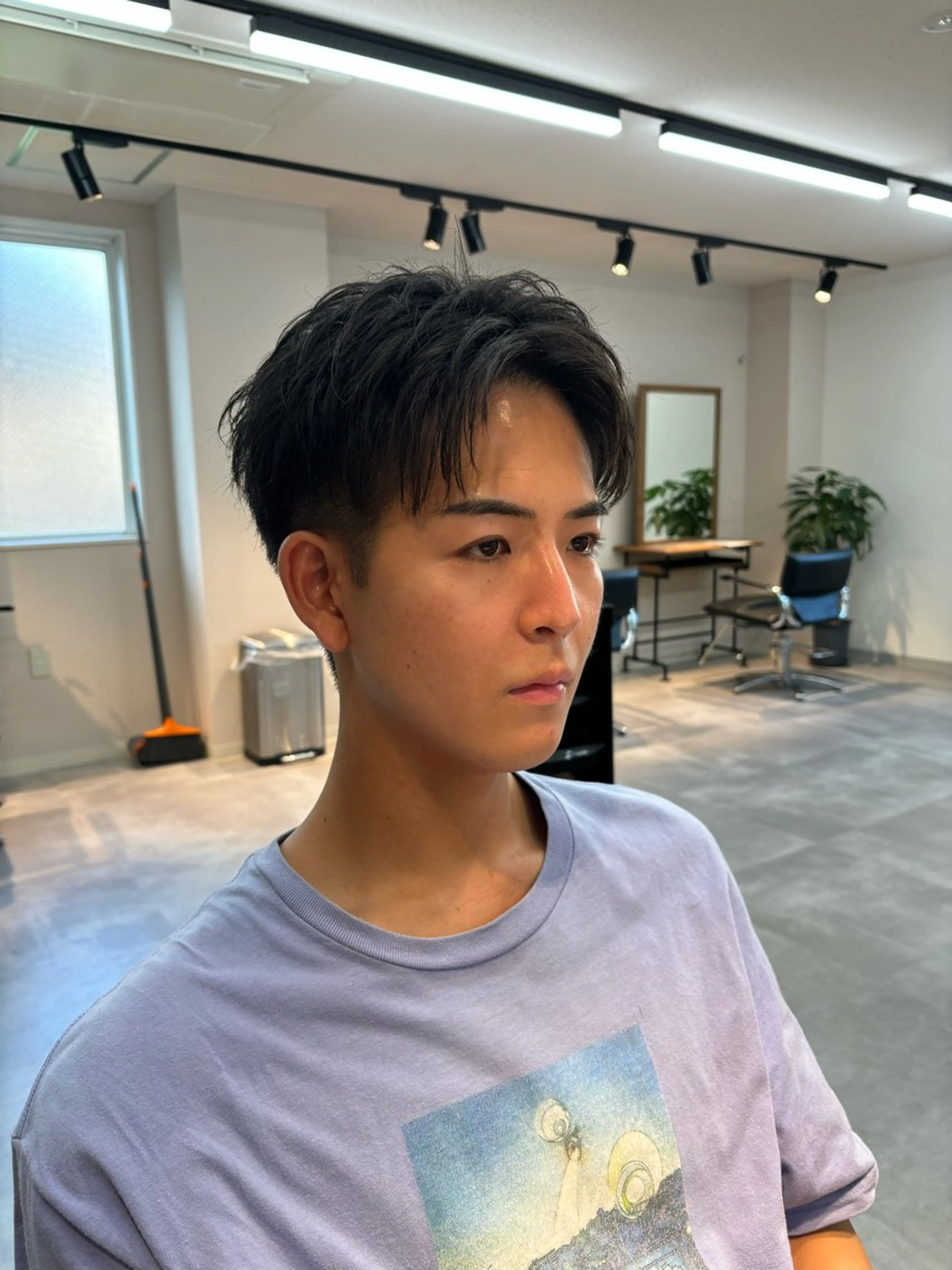 メンズ メンズショート カット フェザーパーマ/保立 /メンズカット/韓国のヘアスタイル