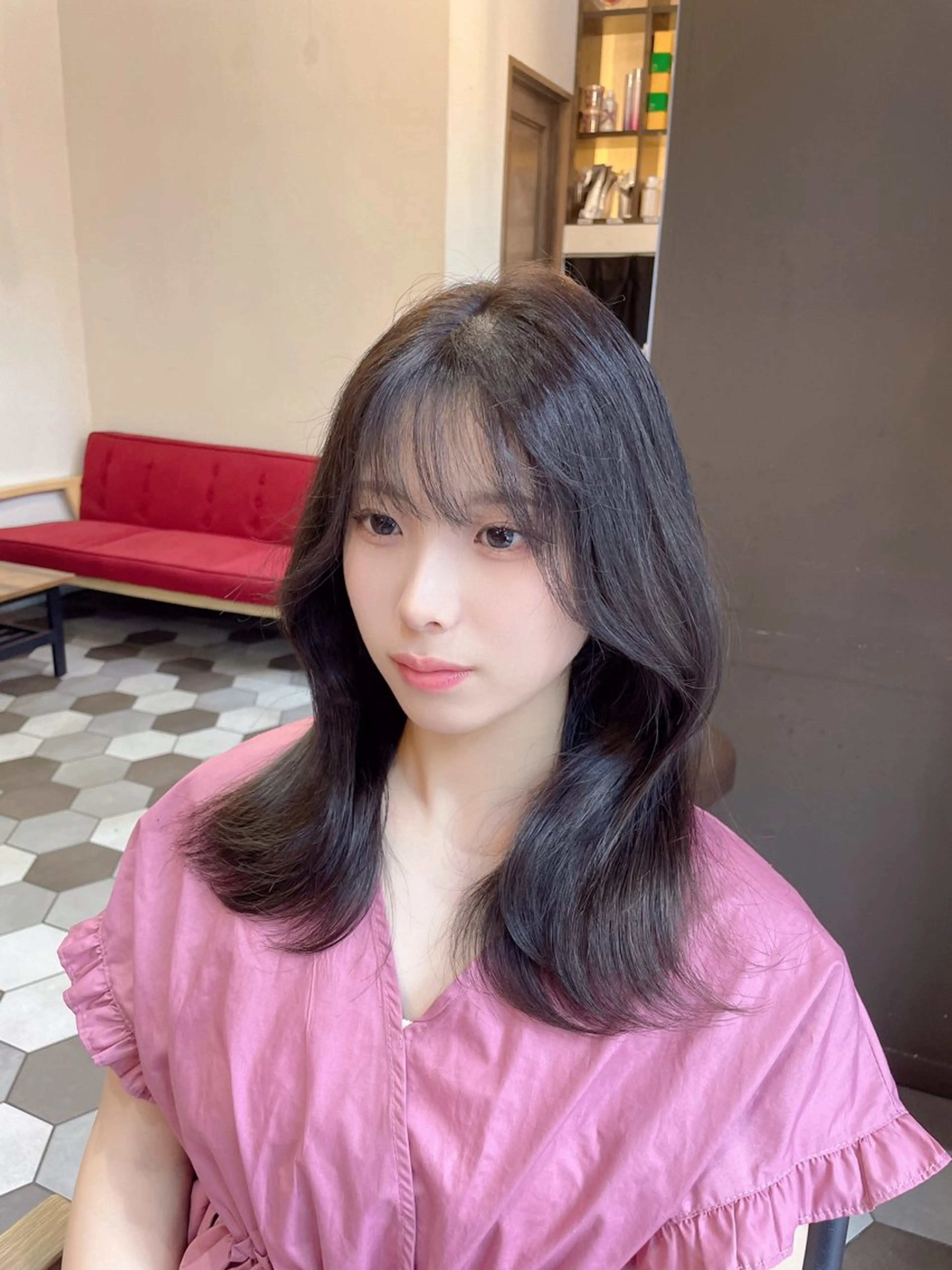 セミロング レイヤーカット/髪質 改善/Hayatoのヘアスタイル