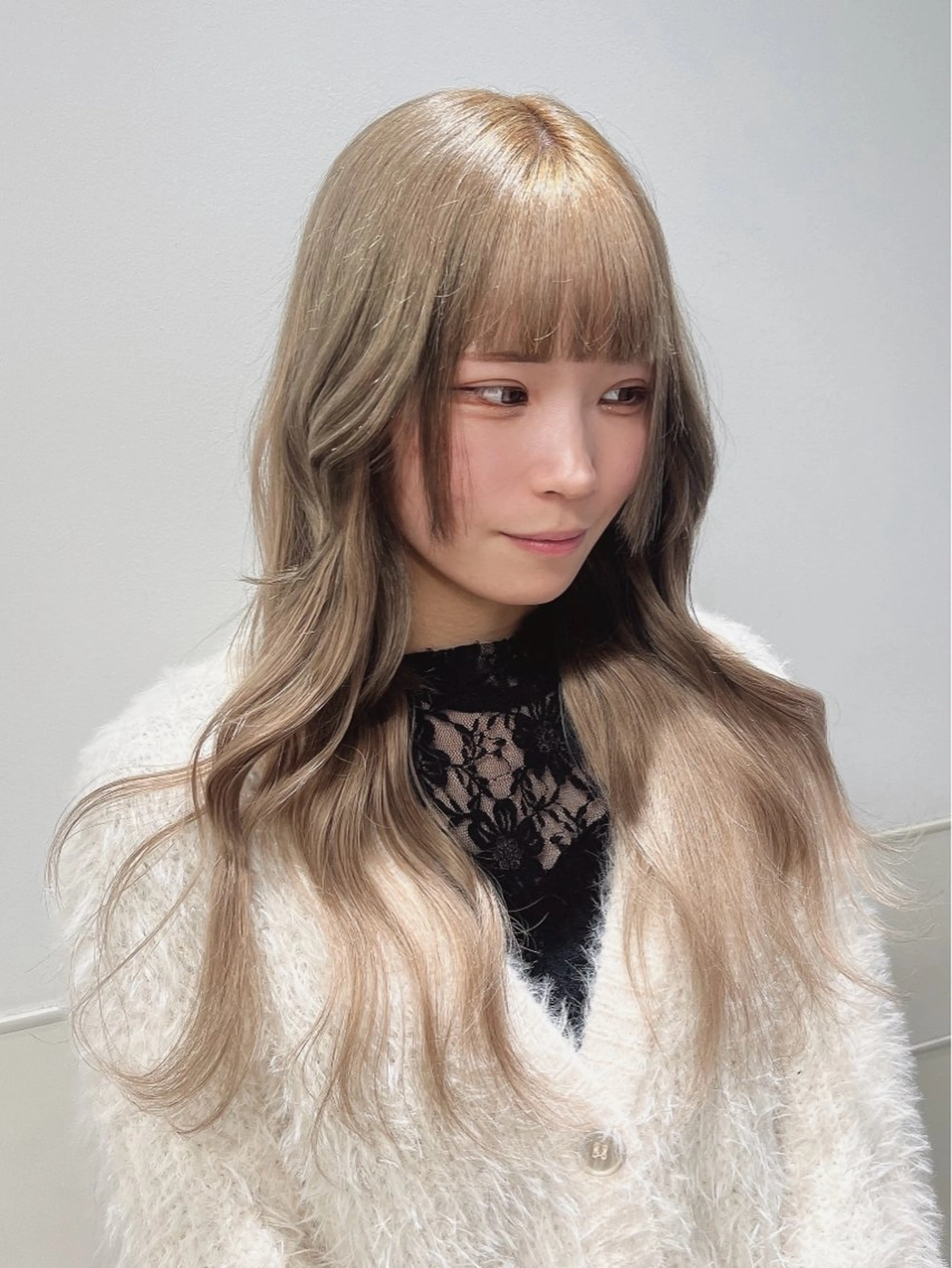 ロング シールエクステ エクステ エクステ りおな/エクステ /ミルクティーカラーのヘアスタイル