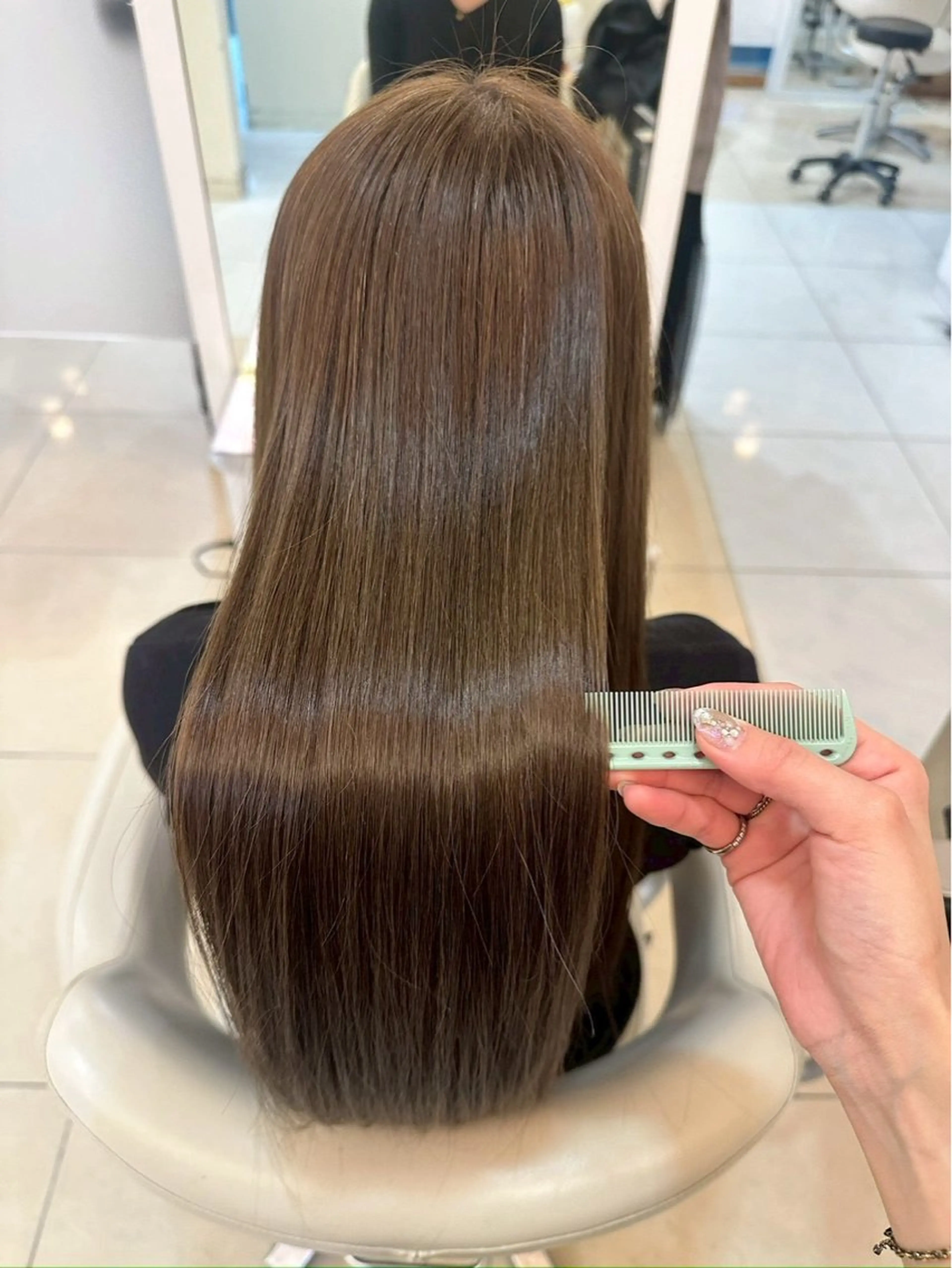 ロング カラー ヘアカラー 長野 愛のヘアスタイル