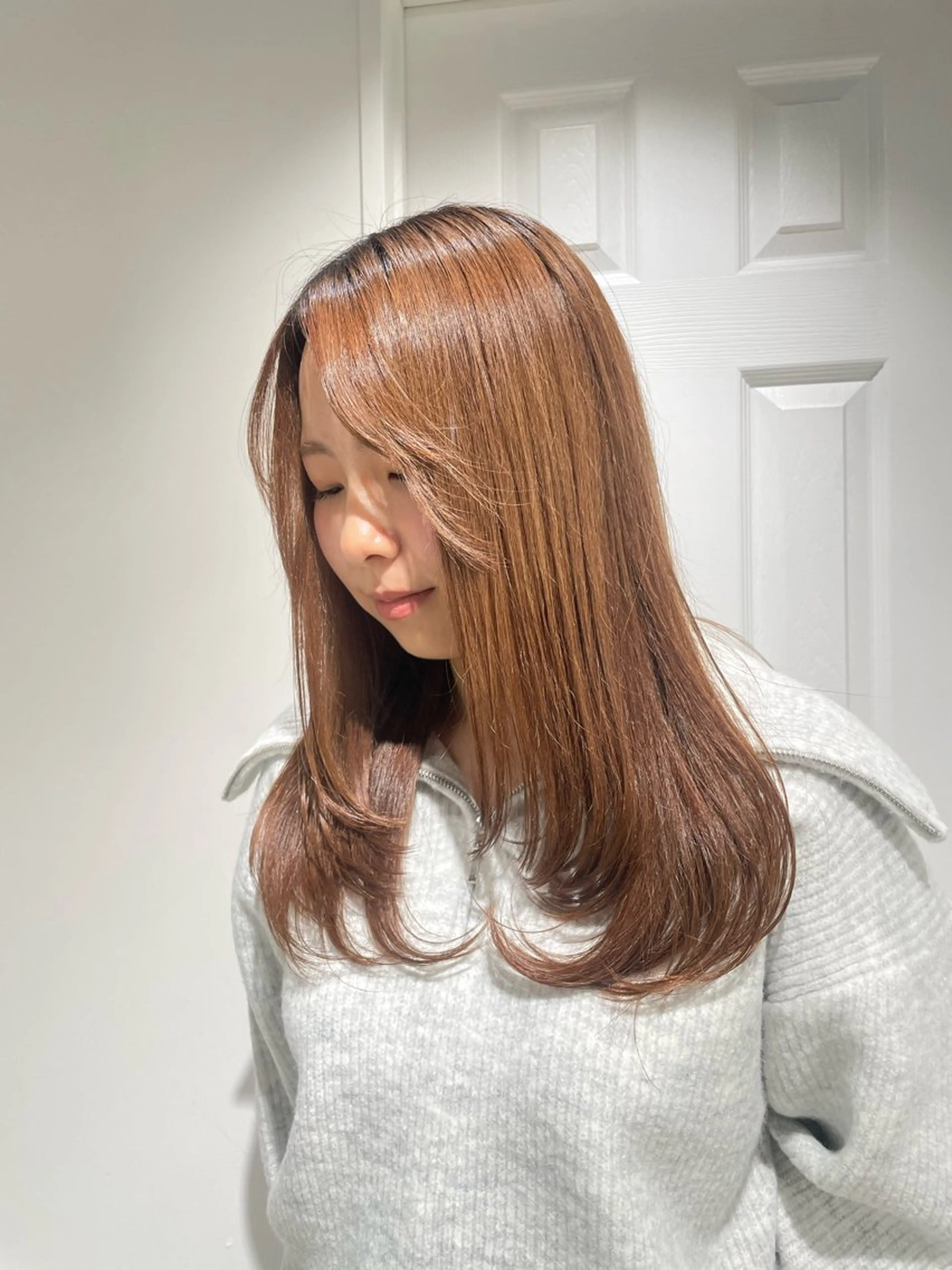 ミディアム sawaka🪽うる 艶カラー/レイヤーのヘアスタイル