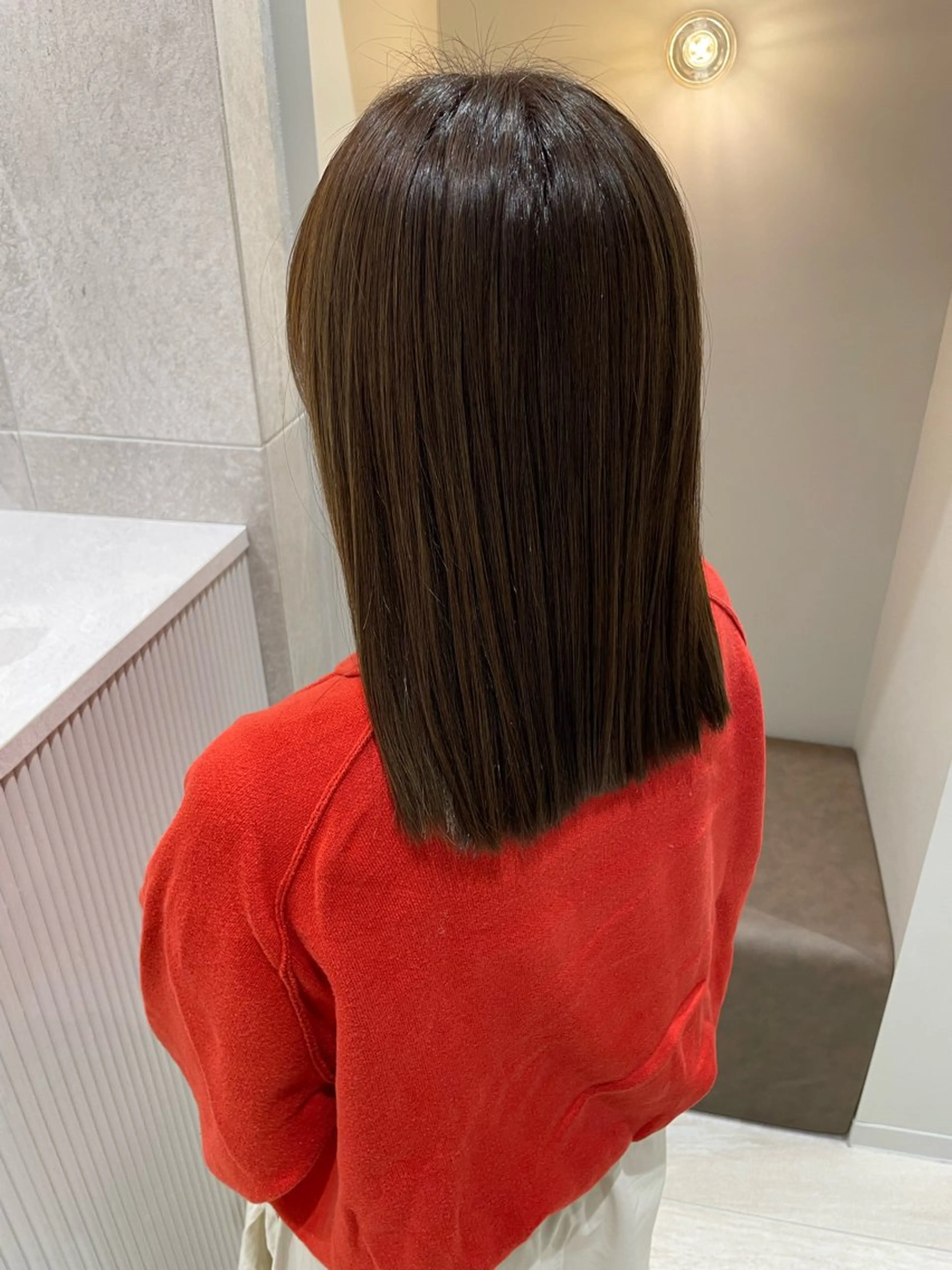 ミディアム カラー アクアカラー ブラウンカラー オリーブブラウン 髪質改善 トリートメント ヘアカラー トリートメント 女性リピ90%🍨 🩷佐藤みずきのヘアスタイル