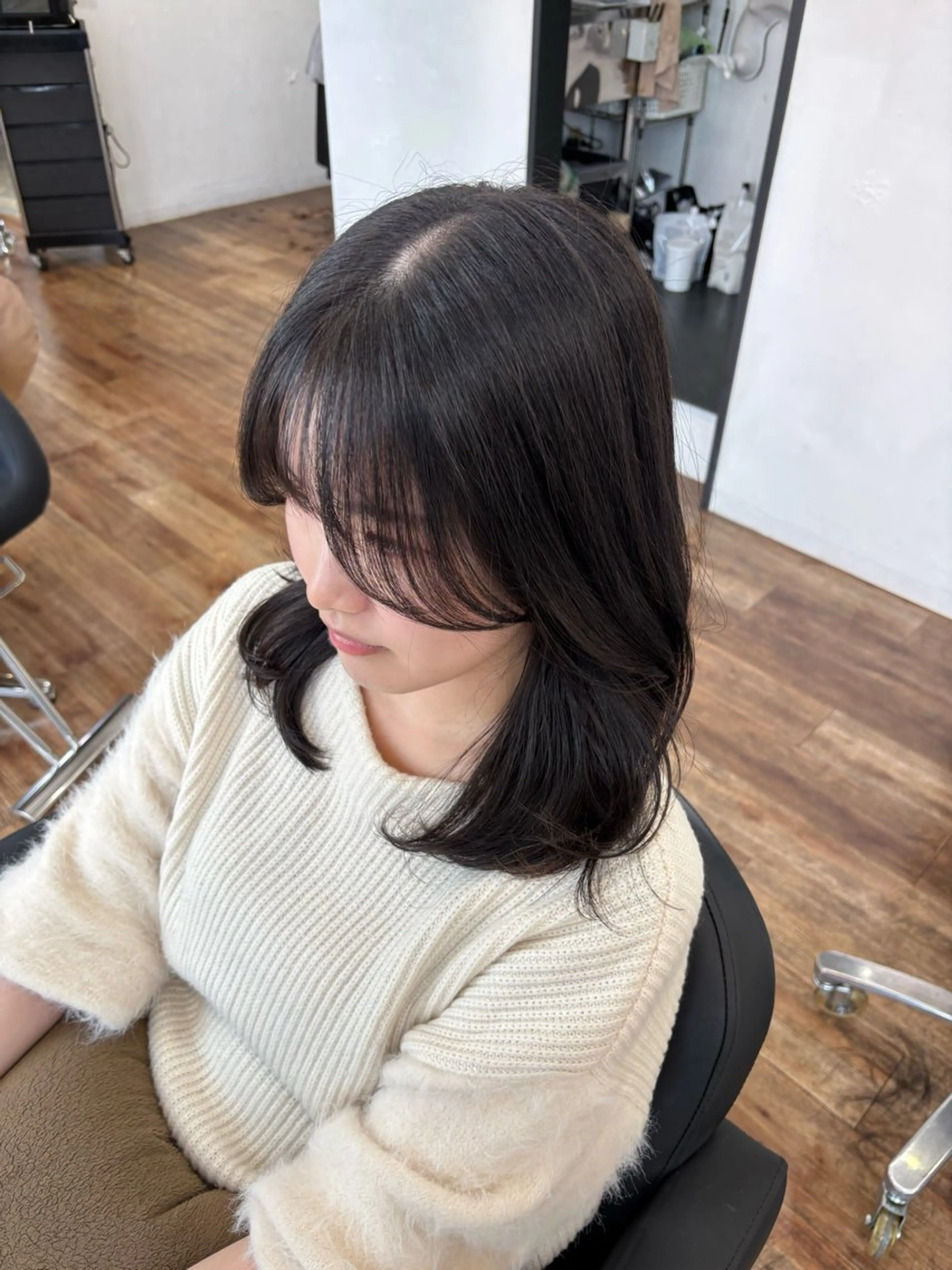 ロング レイヤーカット ミディアム・ボブ ‪✿優李のヘアスタイル