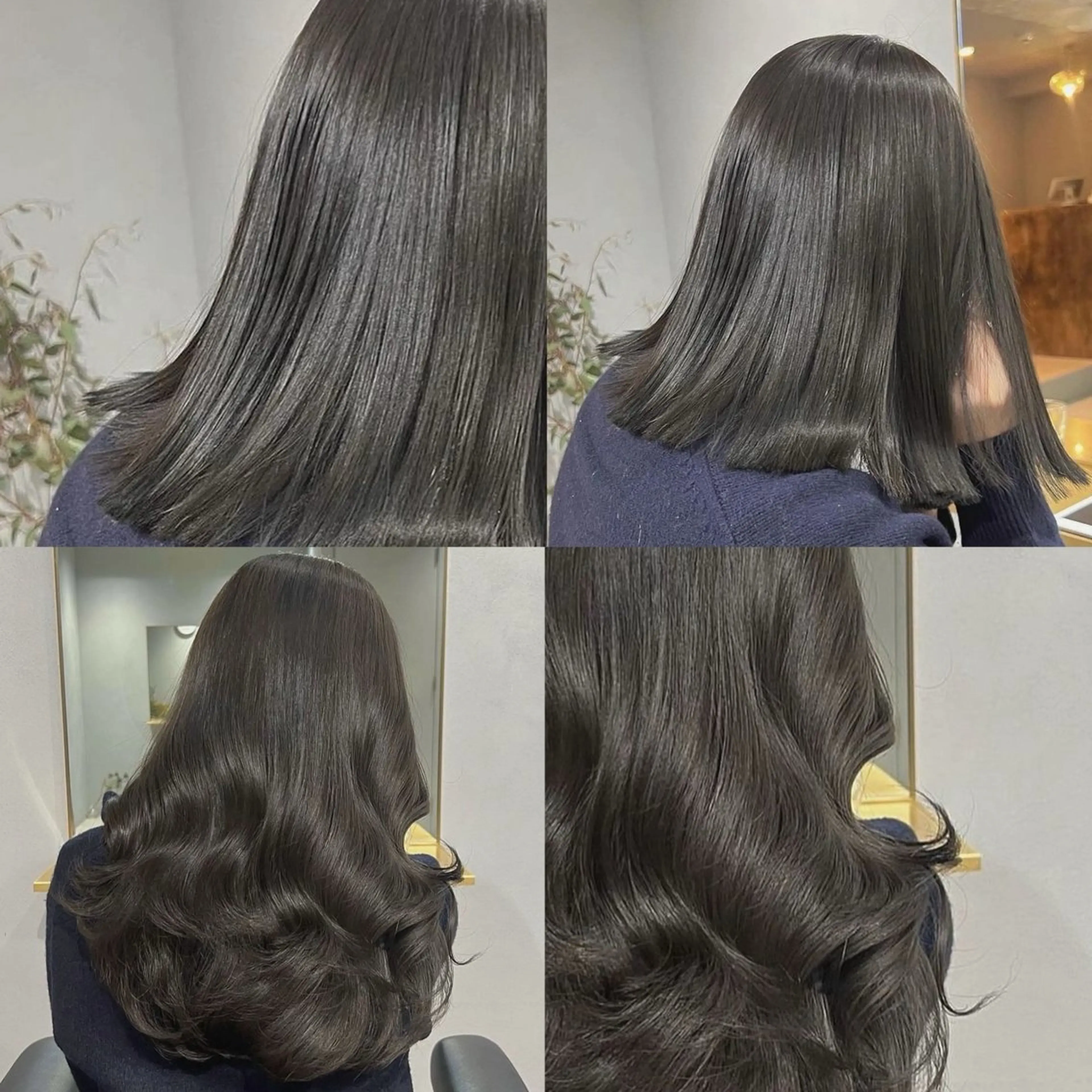 セミロング カラー ブリーチ ダブルカラー グレージュ ブリーチなしカラー オリーブグレージュ カット ヘアカラー トリートメント akane/ベージュ /オリーブ/ブラウンのヘアスタイル